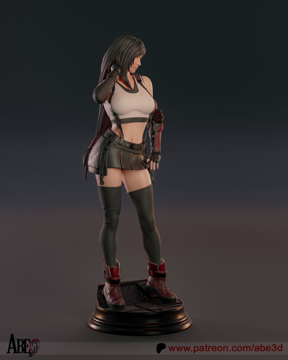 Tifa Lockhart (Final Fantasy) resin figure by Abe3D — studio render 4