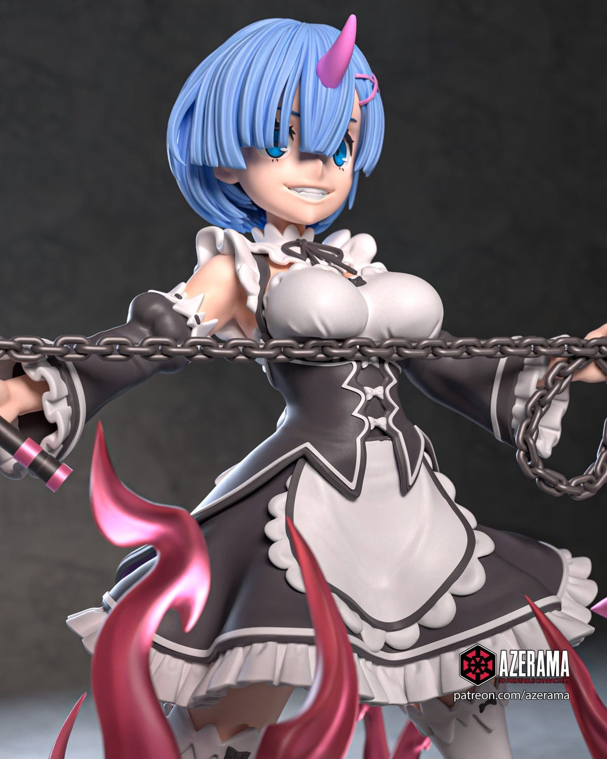 Rem (Re:Zero) resin figure by Azerama — studio render 1