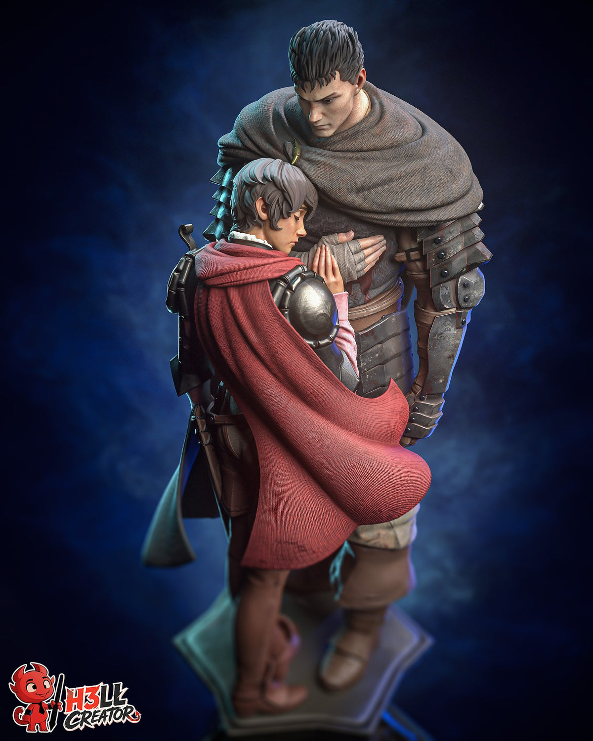 Guts and Casca (Berserk) resin figure by h3LLcreator — studio render 3