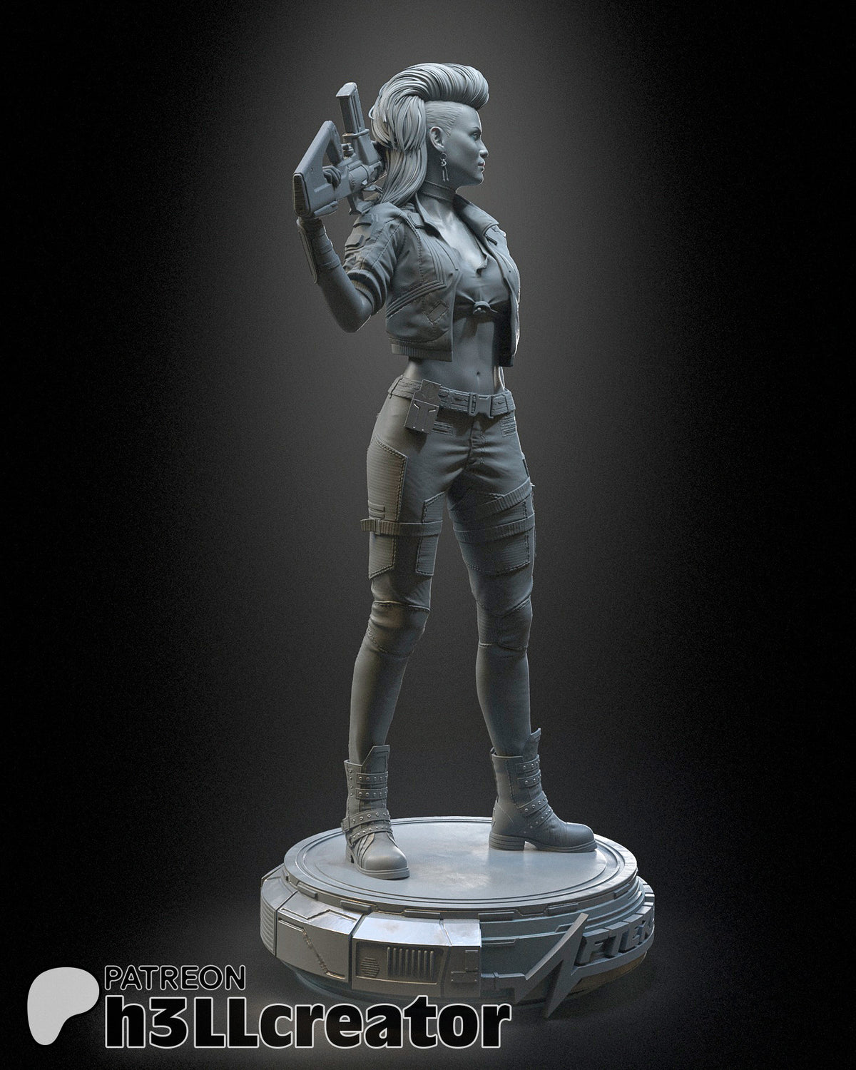 Rogue Amendiares (Cyberpunk 2077) resin figure by h3LLcreator — studio render 13