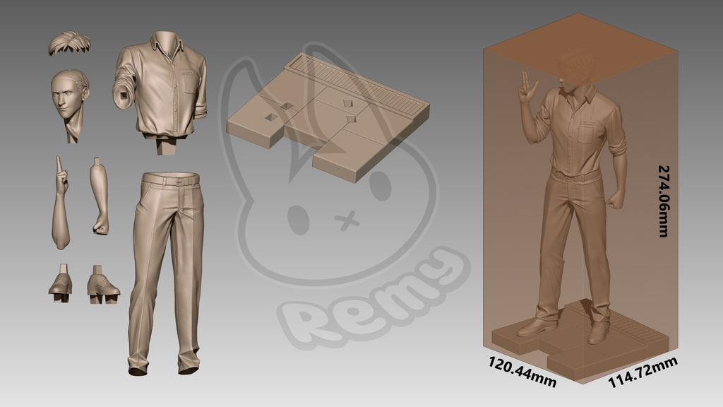 Robert Robertson (Dispatch) resin figure by RemyJF — studio render 7