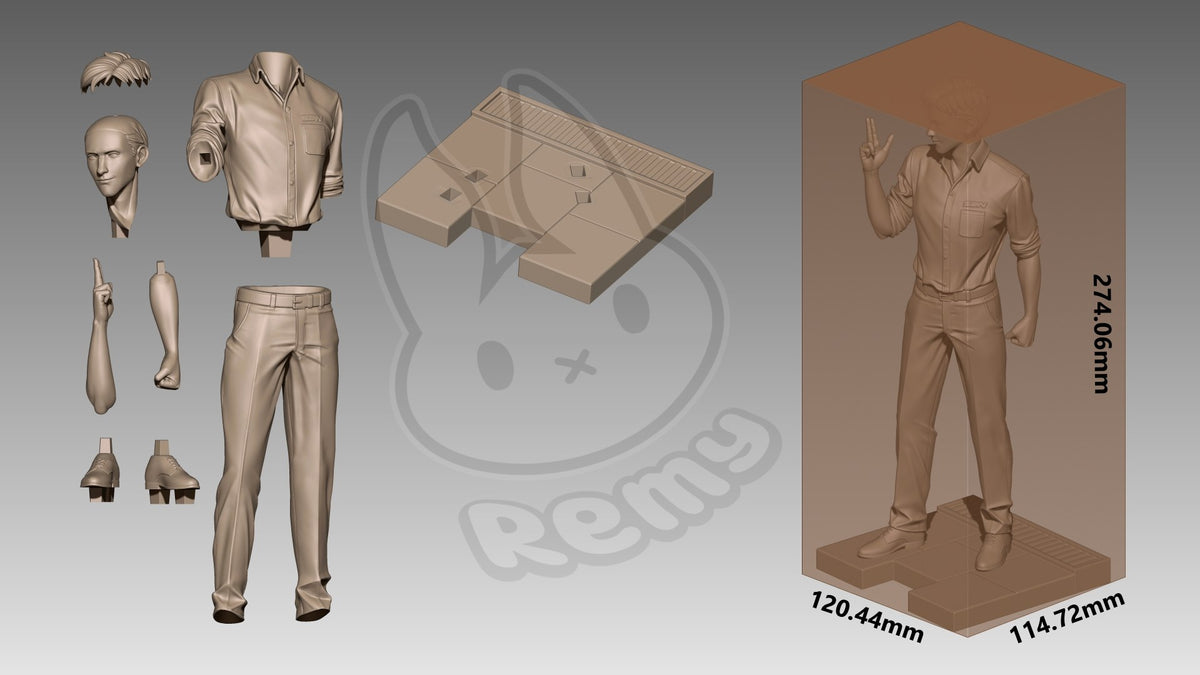 Robert Robertson (Dispatch) resin figure by RemyJF — studio render 7