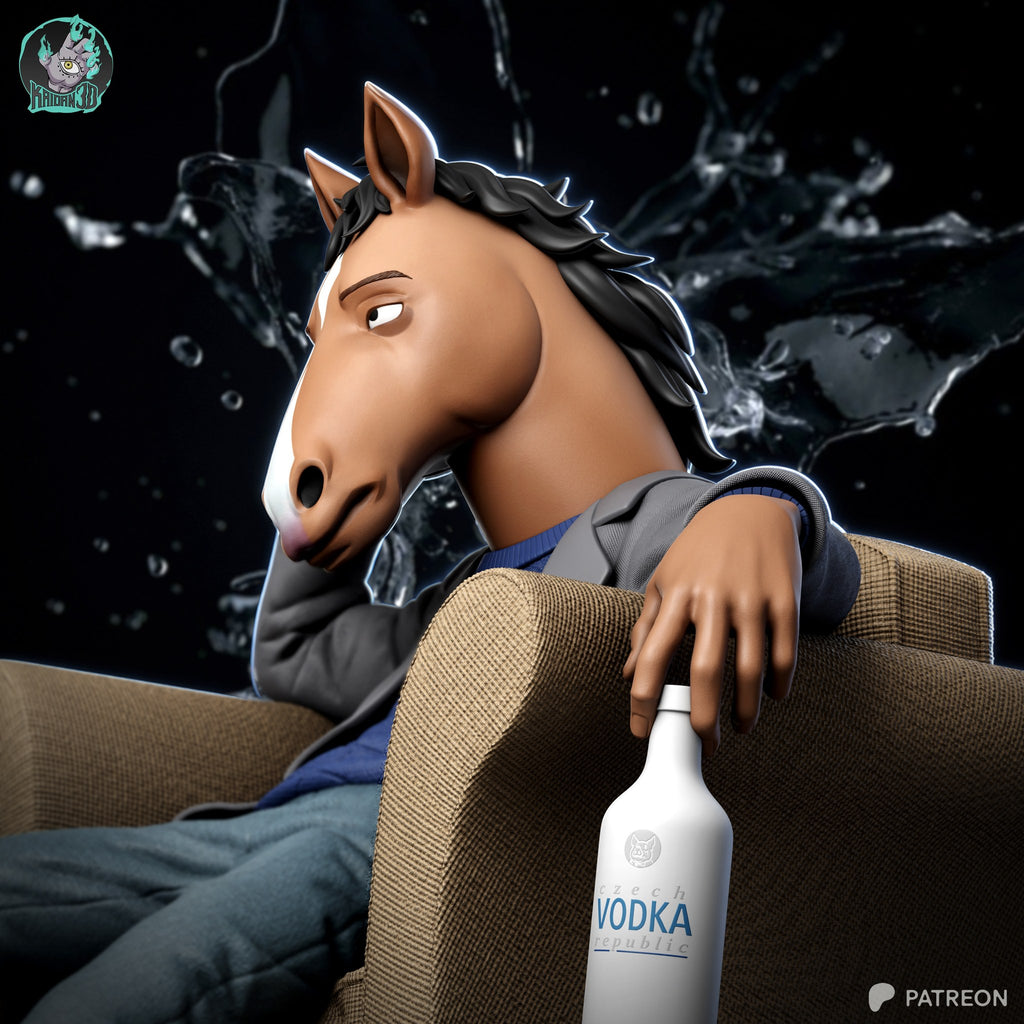 BoJack Horseman (Bojack Horseman) resin figure by Kaidan 3D — studio render 3
