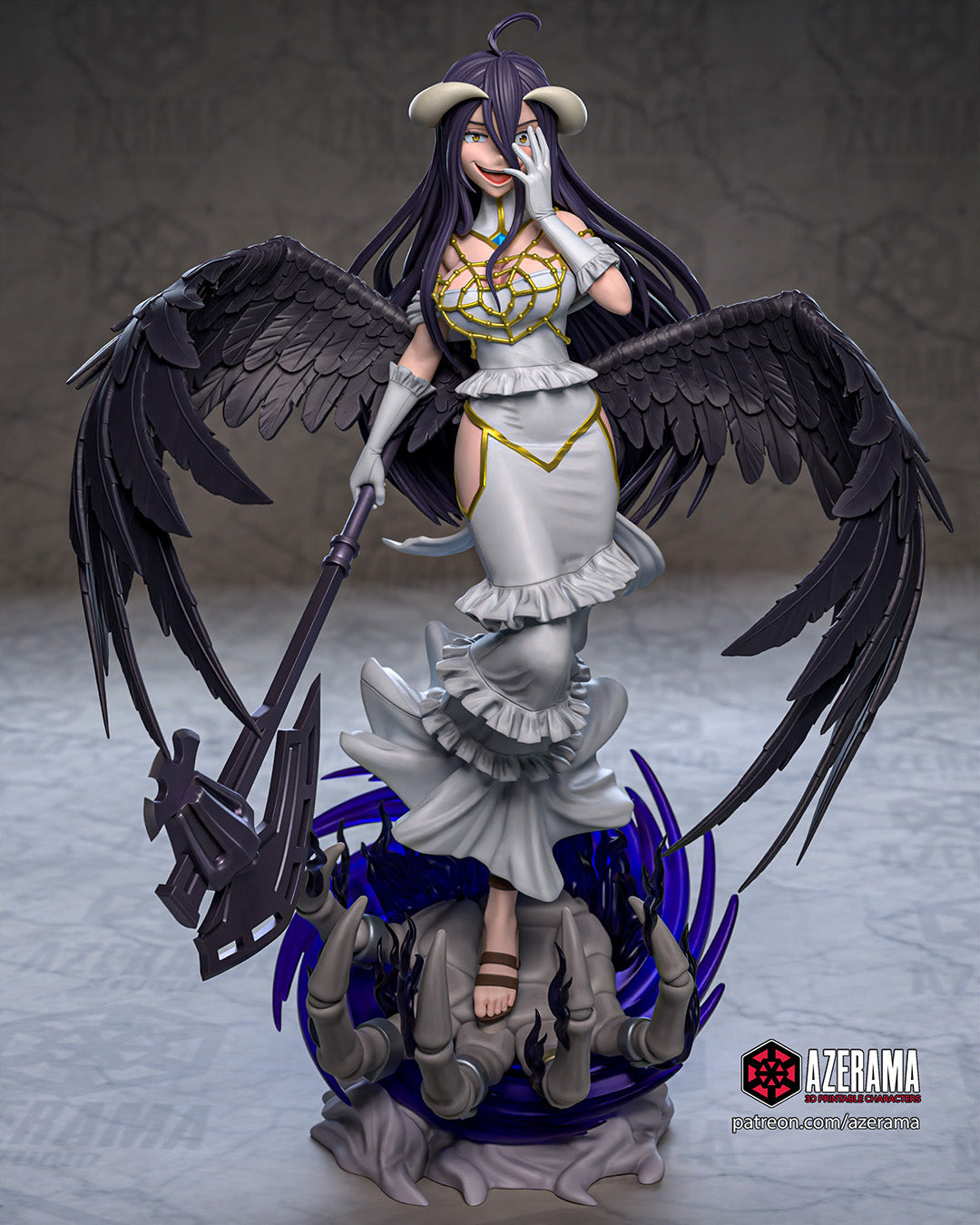 Albedo (Overlord) resin figure by Azerama — studio render 1