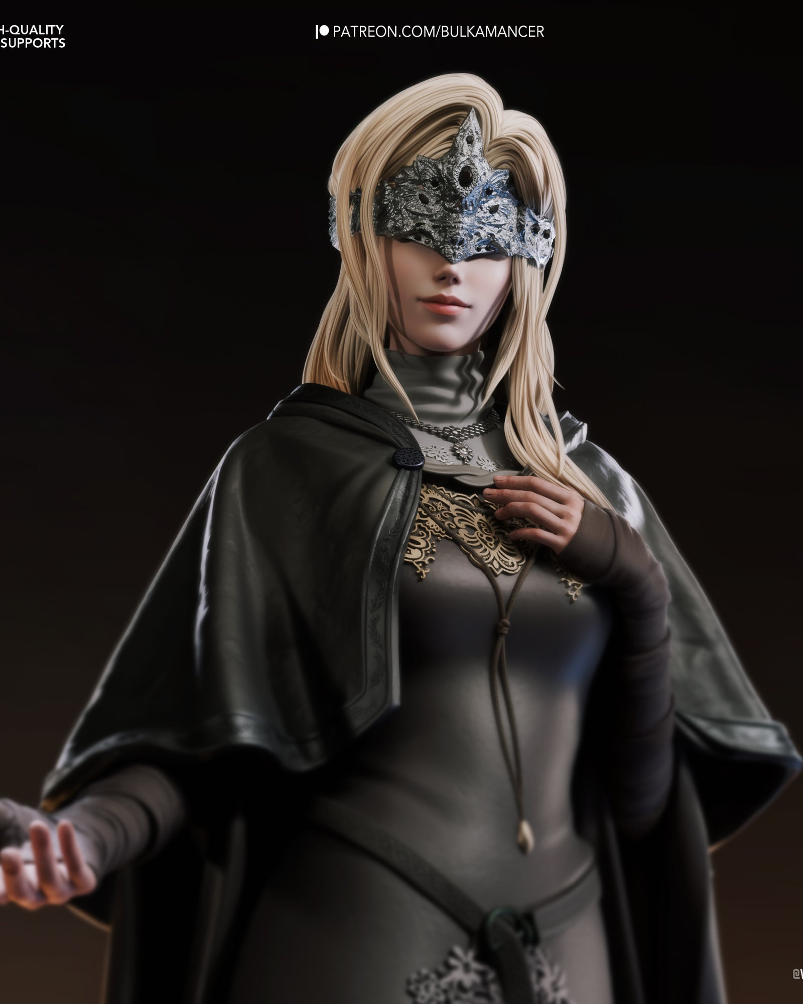 Fire Keeper (Dark Souls) resin figure by Bulkamancer — studio render 1