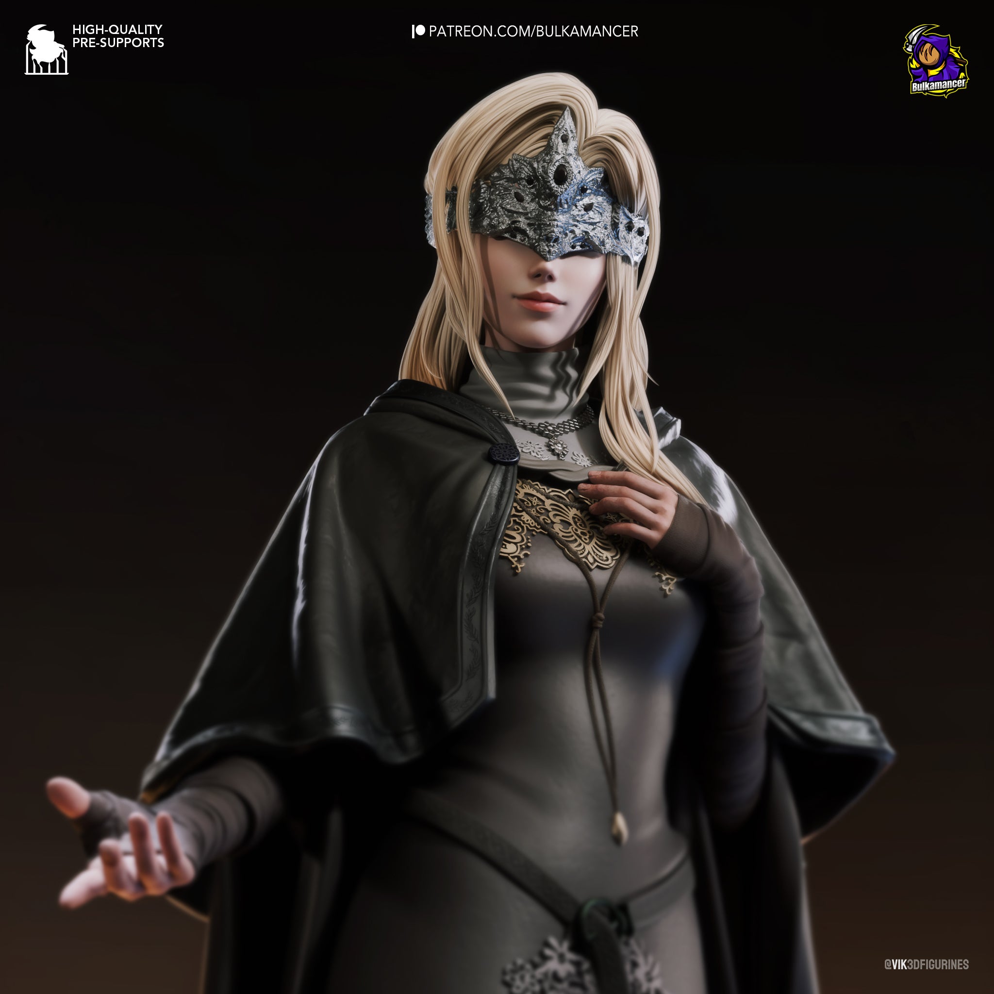 Fire Keeper (Dark Souls) resin figure by Bulkamancer — studio render 1