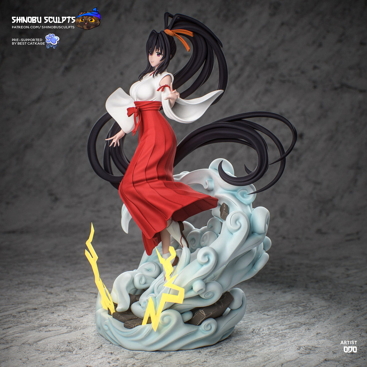 Akeno Himejima (High School DxD) resin figure by Shinobu Sculpts — studio render 3