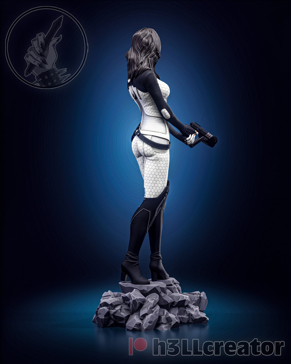 Miranda Lawson (Mass Effect) resin figure by h3LLcreator — studio render 5