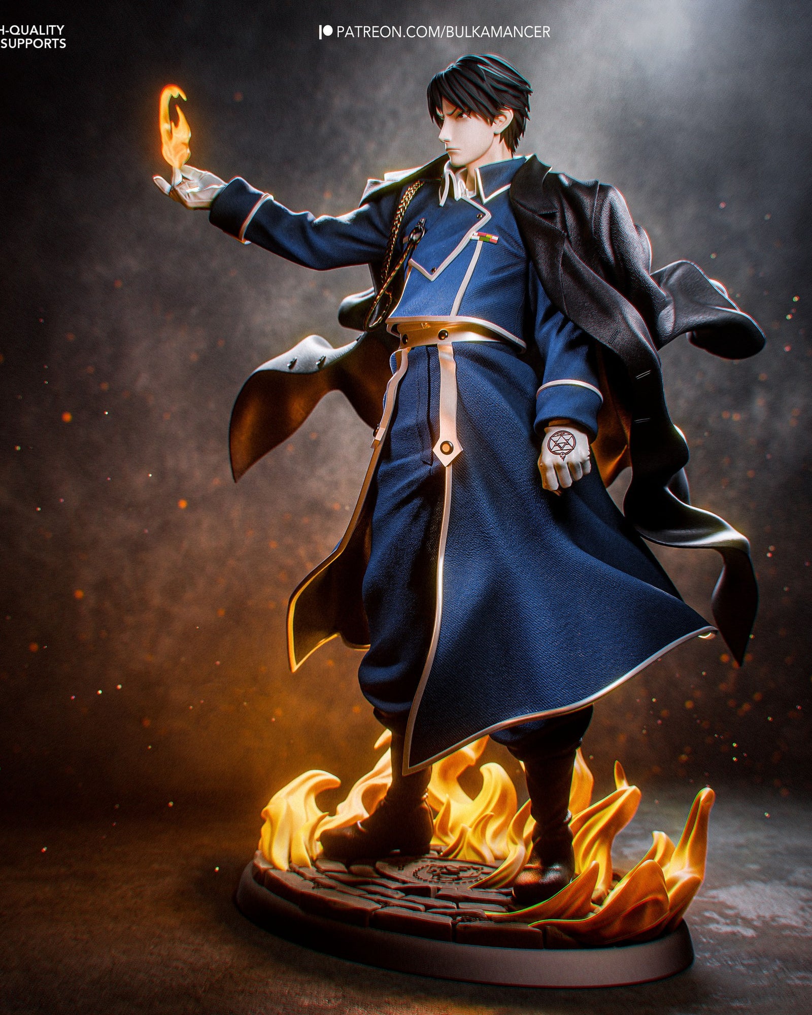 Roy Mustang (Fullmetal Alchemist) resin figure by Bulkamancer — studio render 5