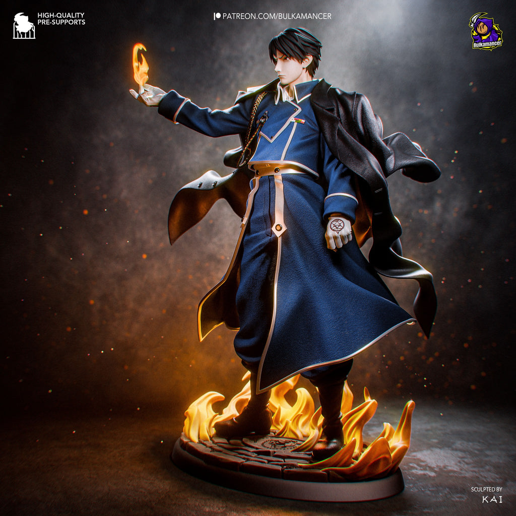 Roy Mustang (Fullmetal Alchemist) resin figure by Bulkamancer — studio render 5