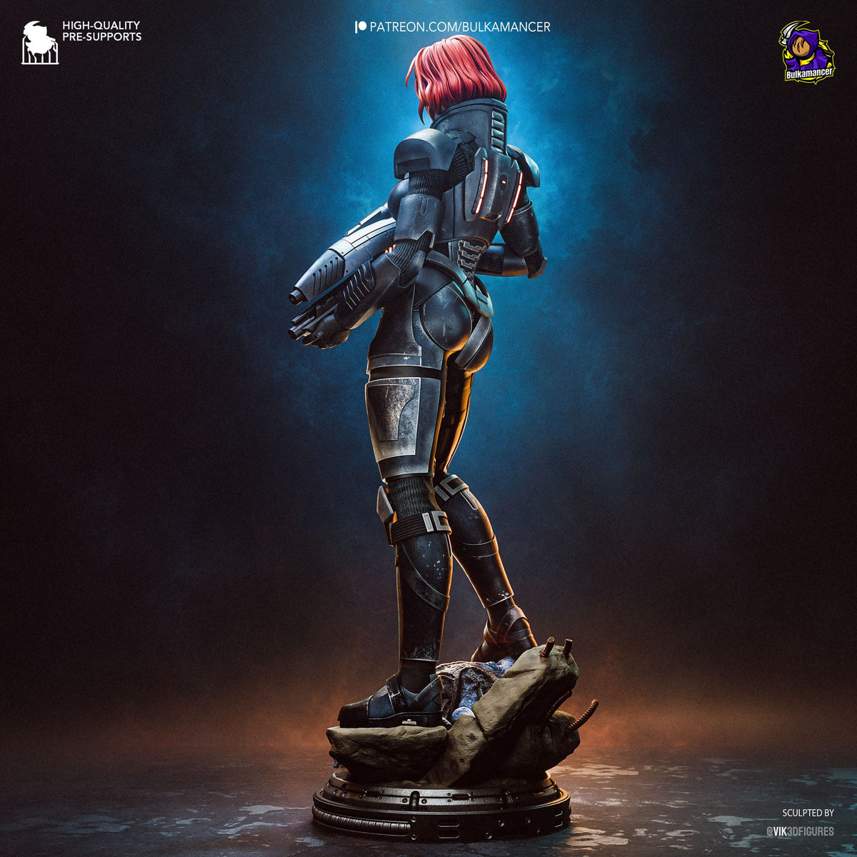 Jane Shepard (Mass Effect) resin figure by Bulkamancer — studio render 7