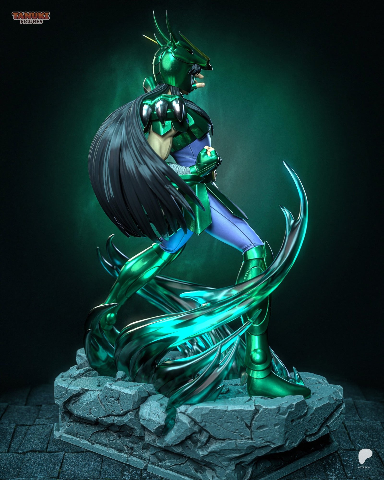 Shiryu (Saint Seiya) resin figure by Tanuki Figures — studio render 5