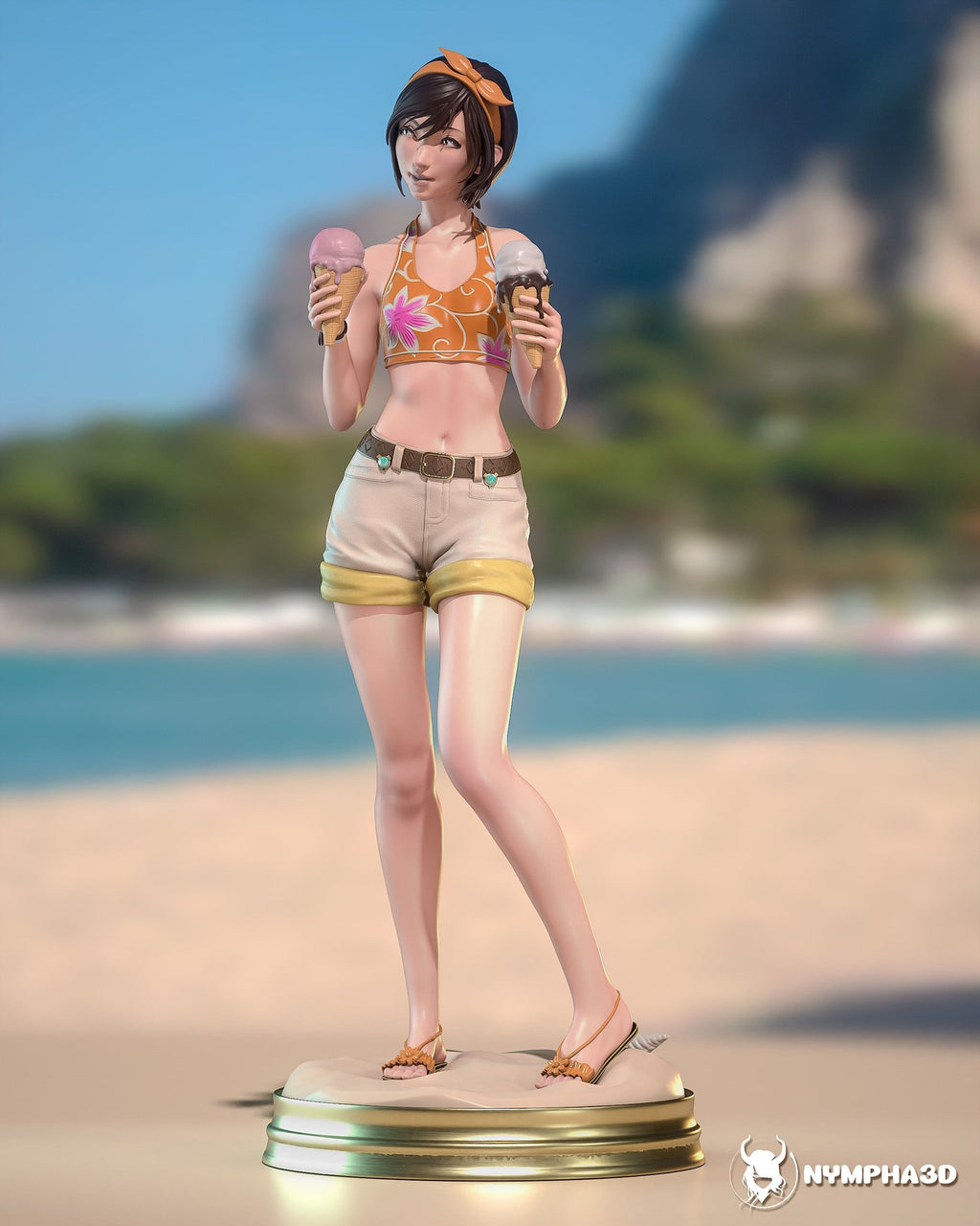 Yuffie Kisaragi (Final Fantasy) resin figure by Nympha — studio render 3