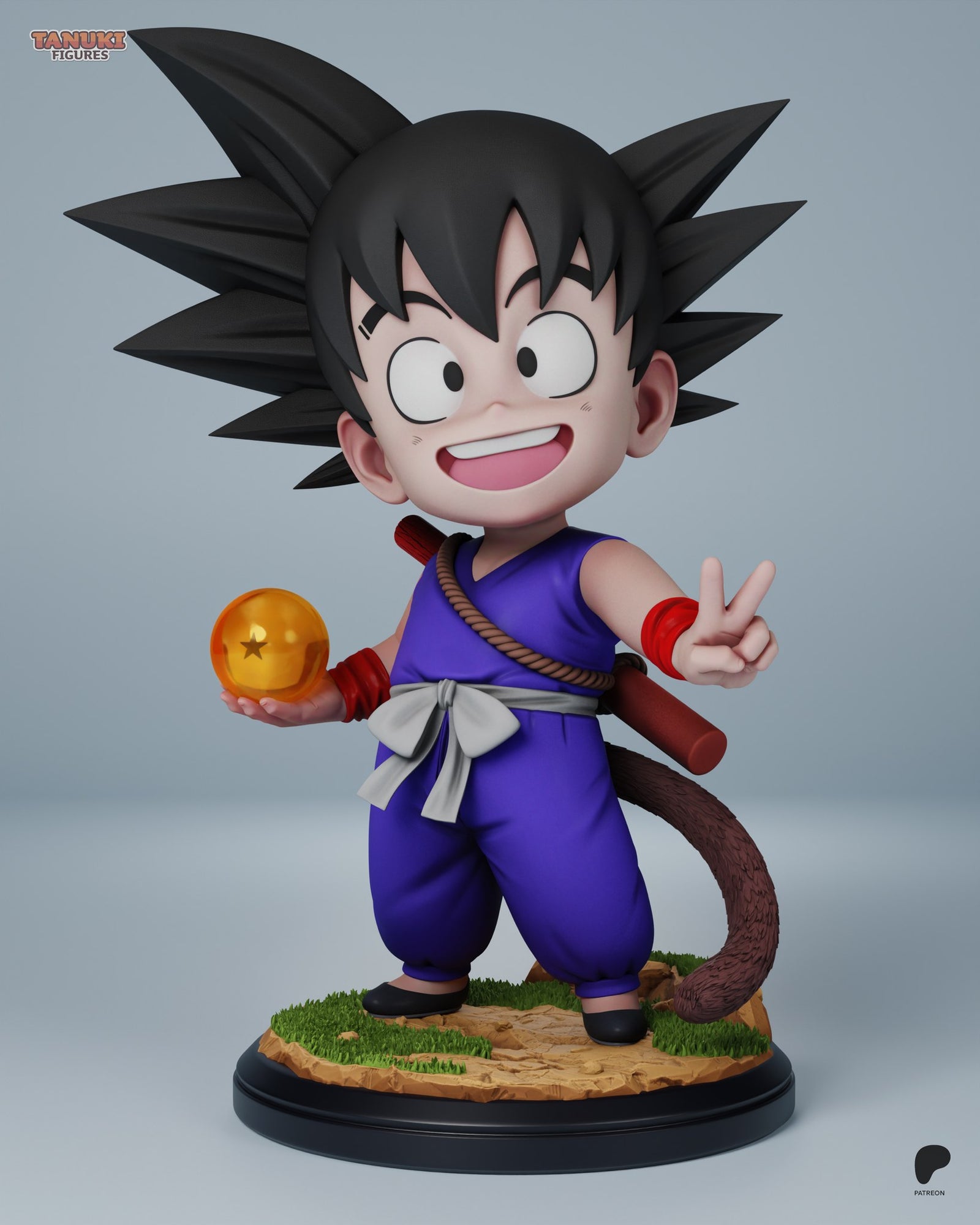 Goku (Dragon Ball) resin figure by Tanuki Figures — studio render 1
