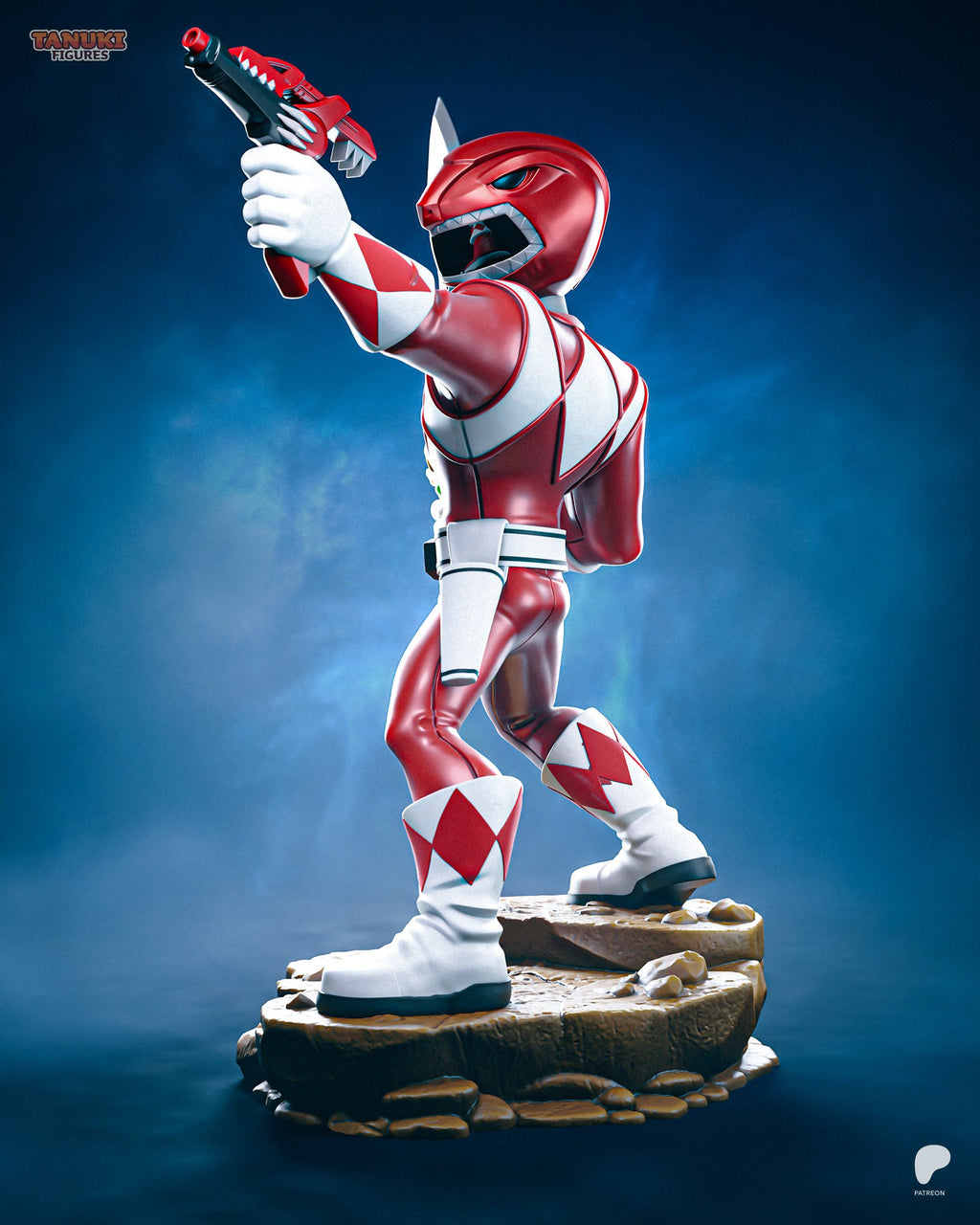 Red Ranger (Power Rangers) resin figure by Tanuki Figures — studio render 5