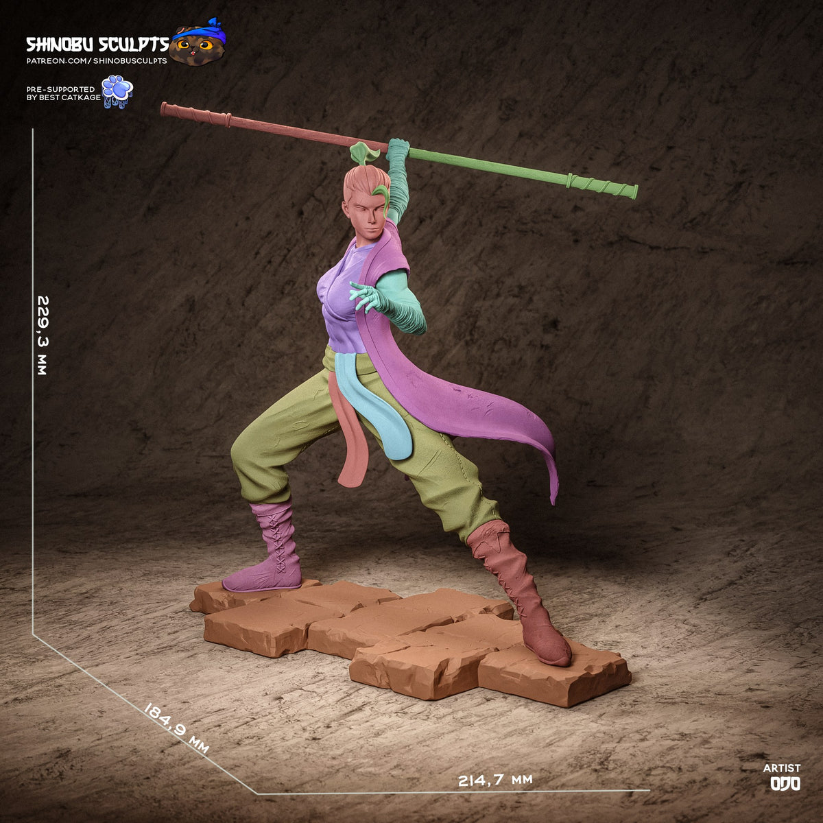 Beauregard Lionett (Critical Role) resin figure by Shinobu Sculpts — studio render 7