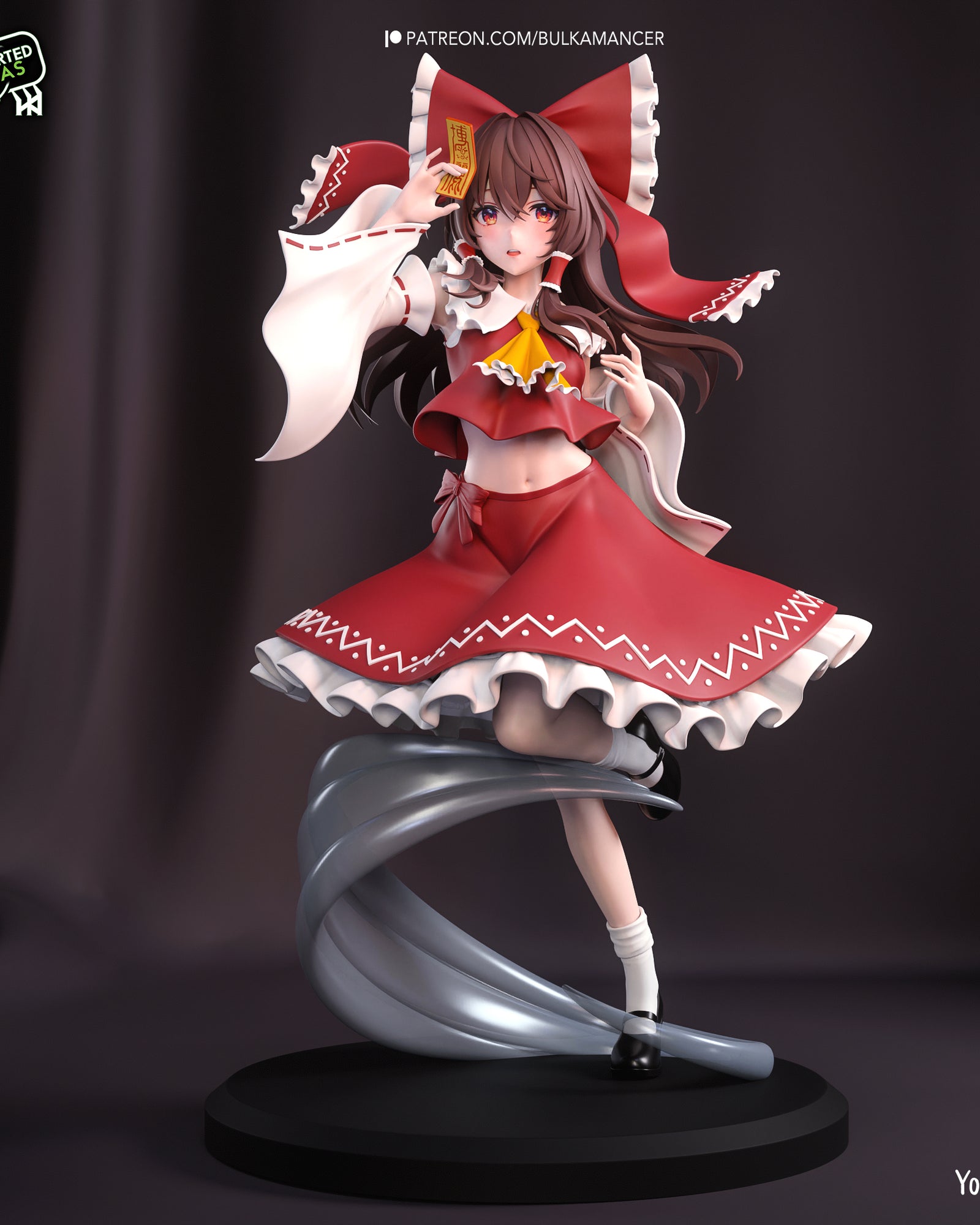 Reimu Hakurei (Touhou Project) resin figure by Bulkamancer — studio render 2
