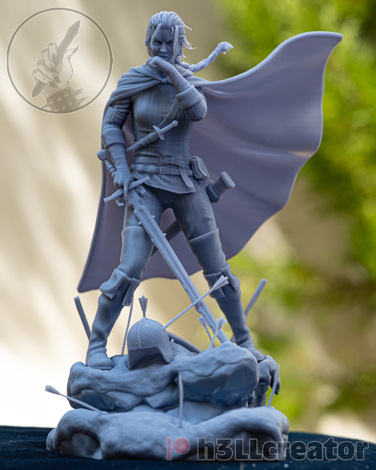 Queen Meve (The Witcher) resin figure by h3LLcreator — studio render 3