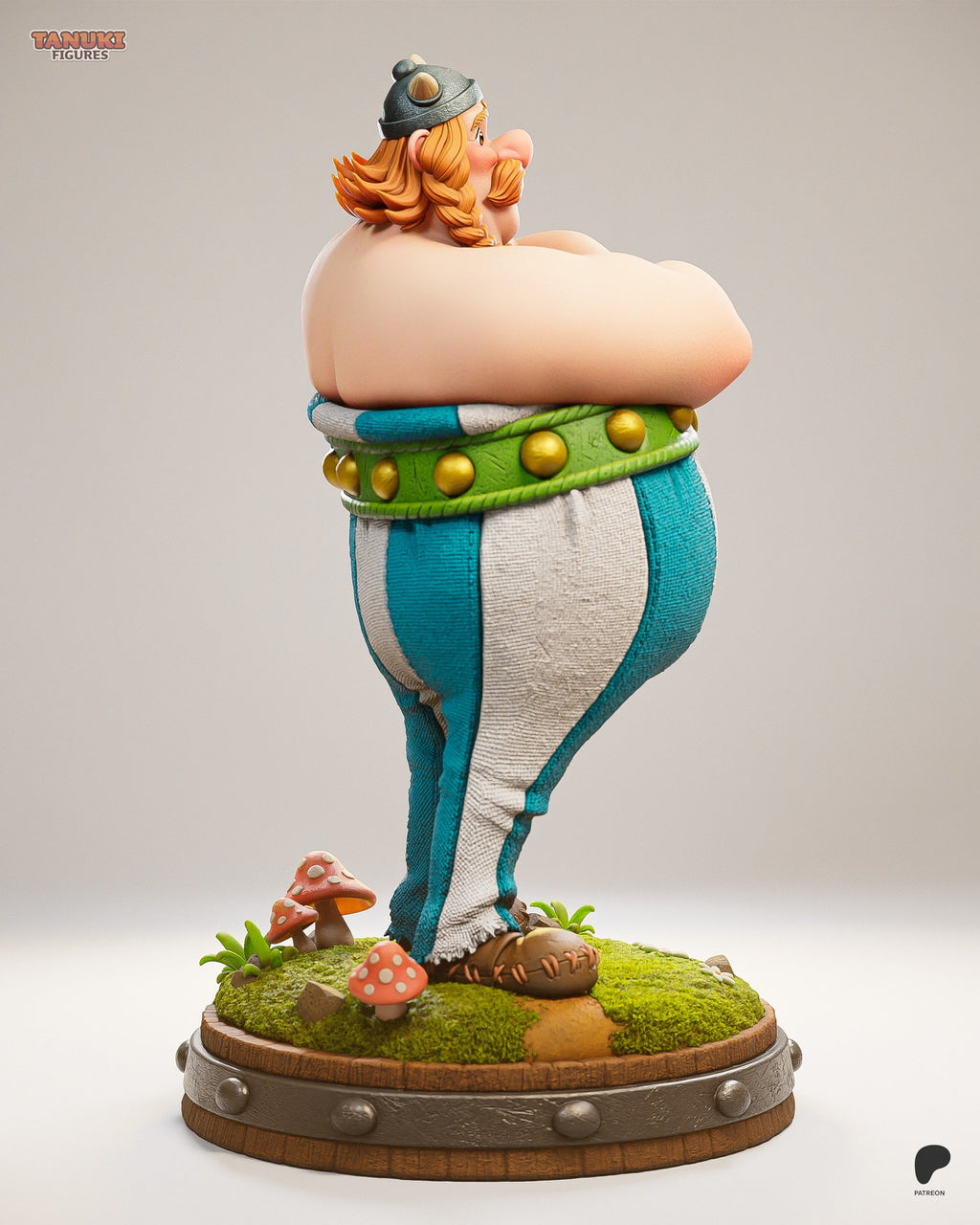 Obelix (Asterix) resin figure by Tanuki Figures — studio render 4