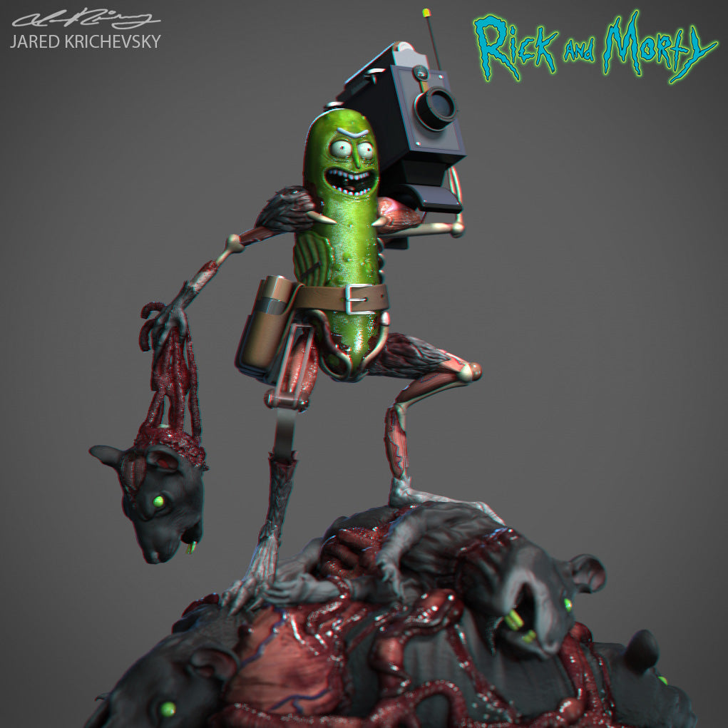 pickle rick Rick and Morty resin figure — studio preview