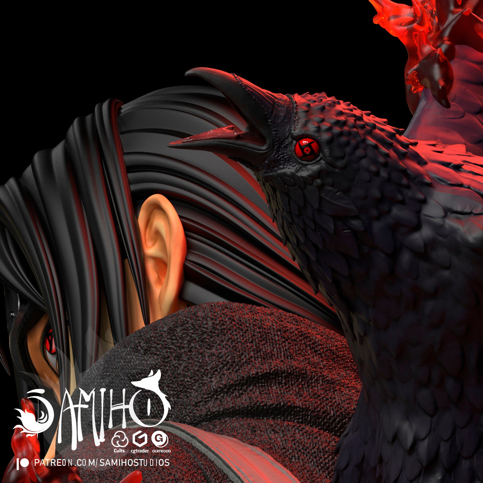 Itachi Uchiha Naruto resin figure by Samiho Studios — studio preview