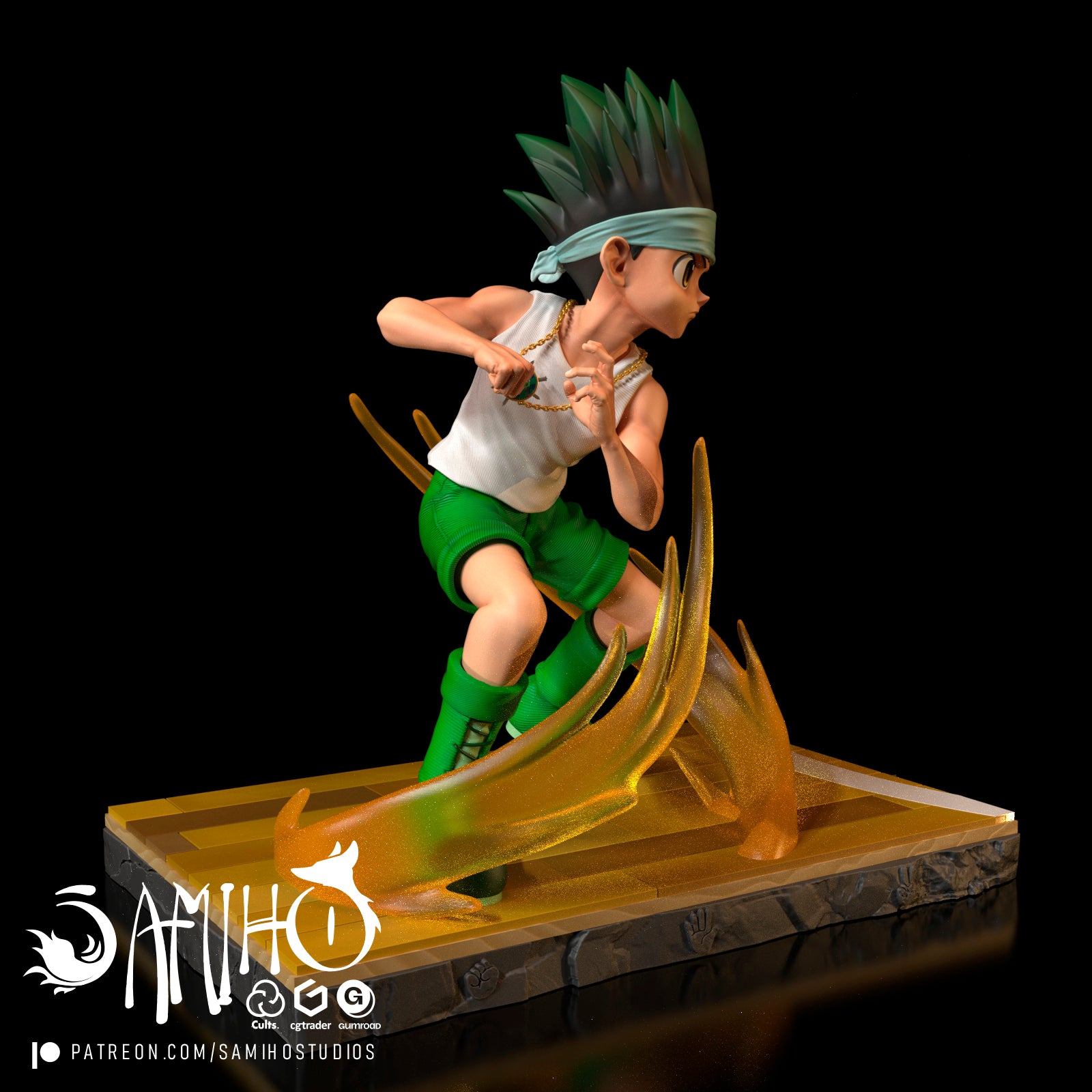 Gon Freecss Hunter x Hunter resin figure by Samiho Studios — studio preview