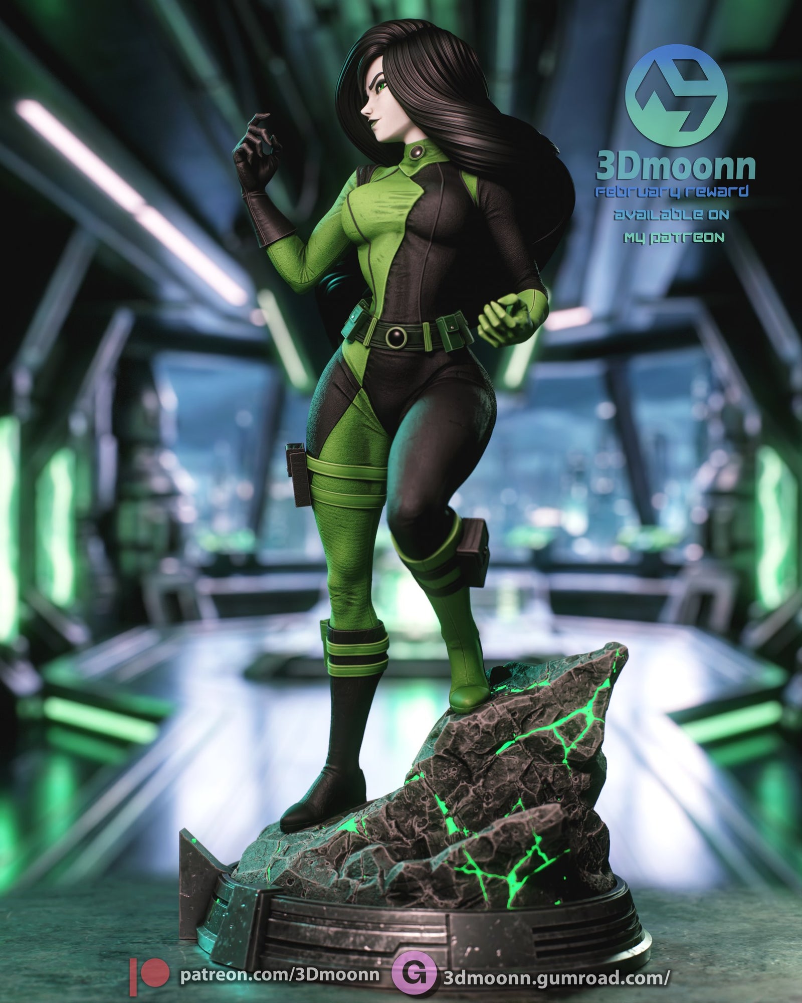 Shego Kim Possible resin figure — studio preview