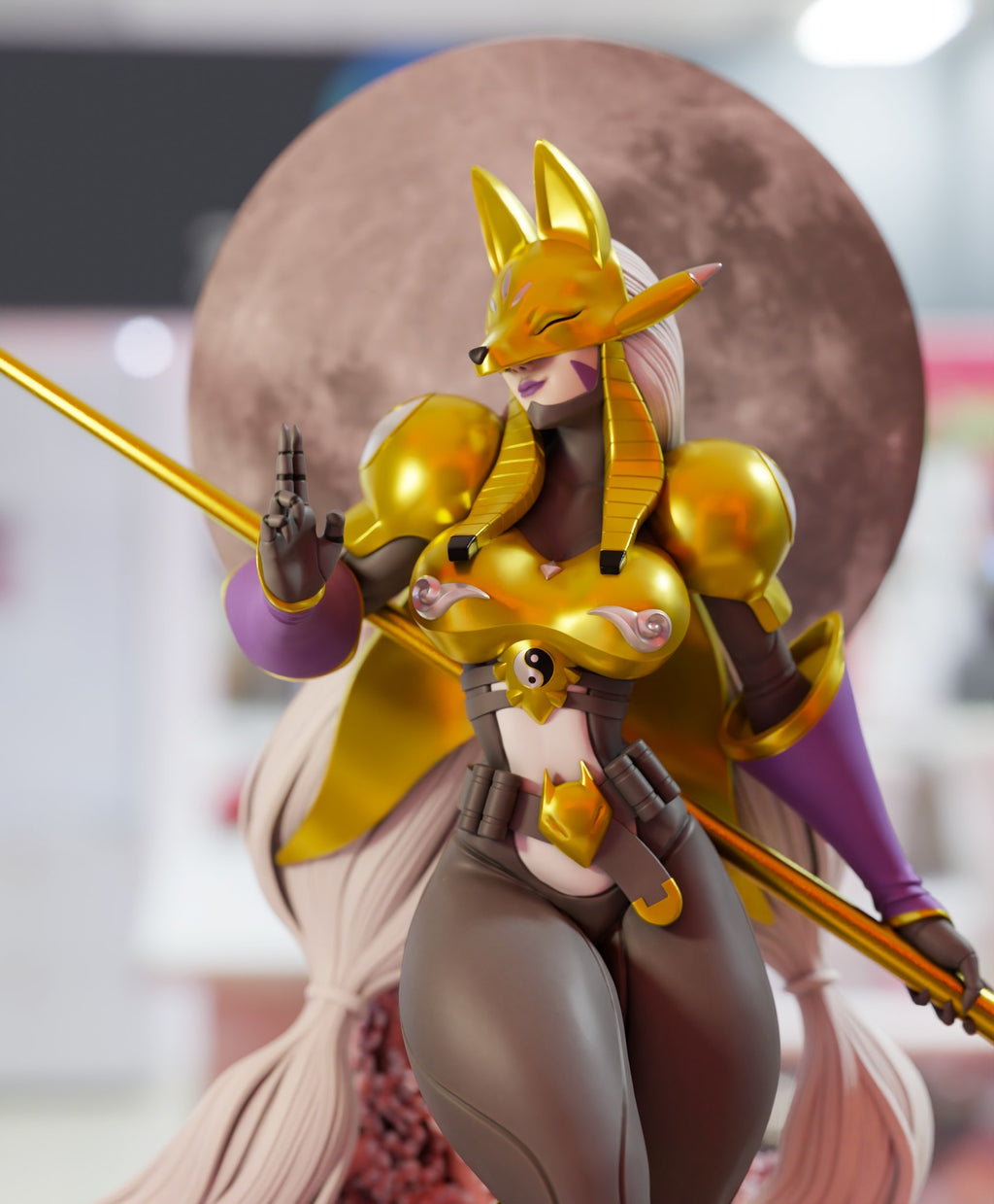 Sakuyamon Digimon resin figure by 3Dmoonn — studio preview 2