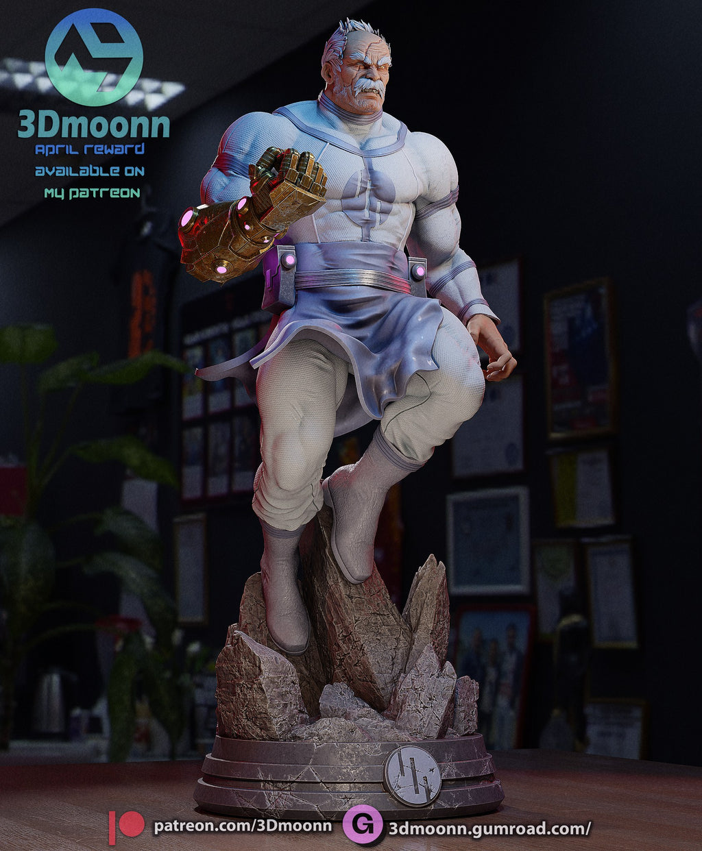 Conquest Invincible resin figure by 3Dmoonn — studio preview