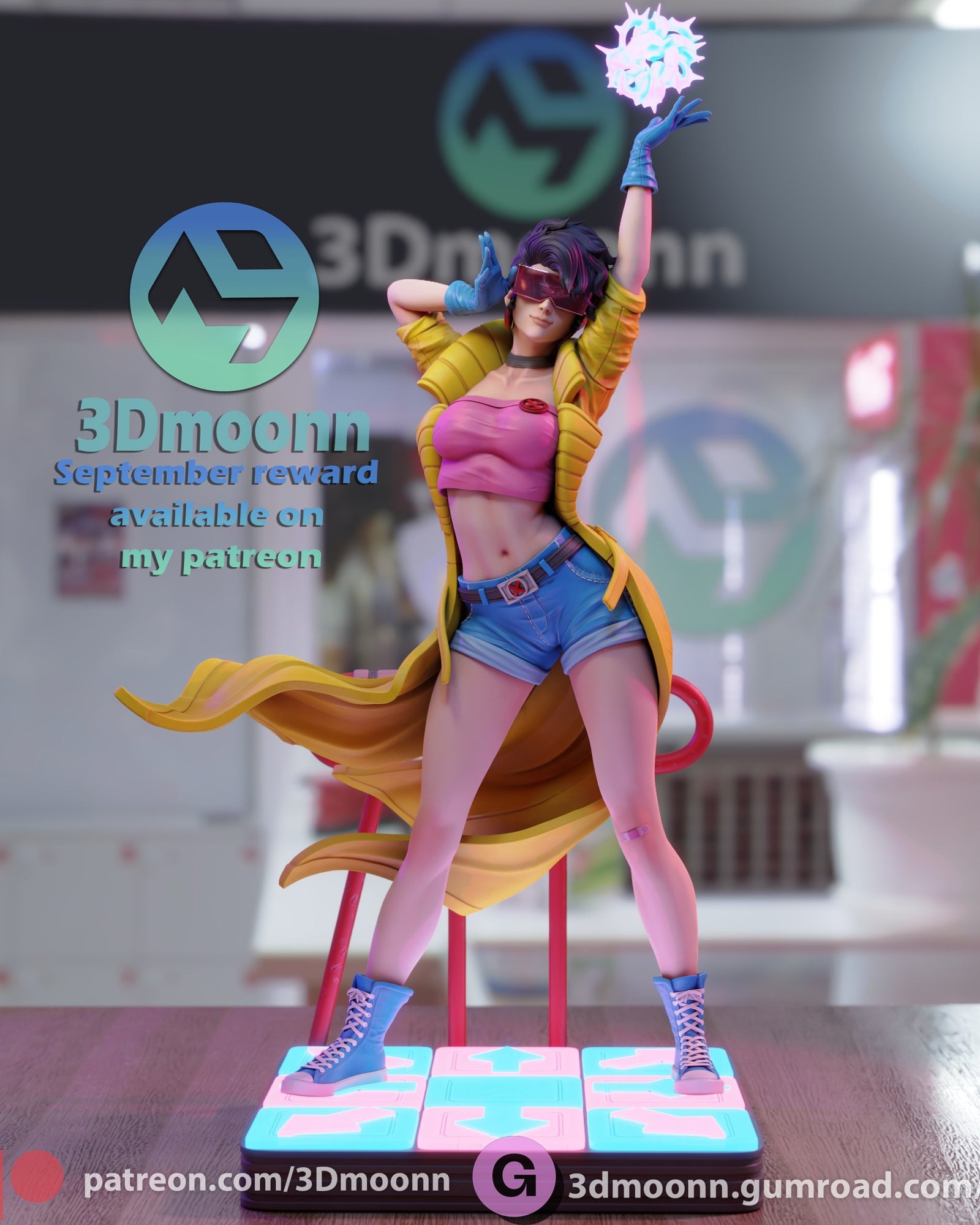 Jubilee Marvel resin figure by 3Dmoonn — studio preview