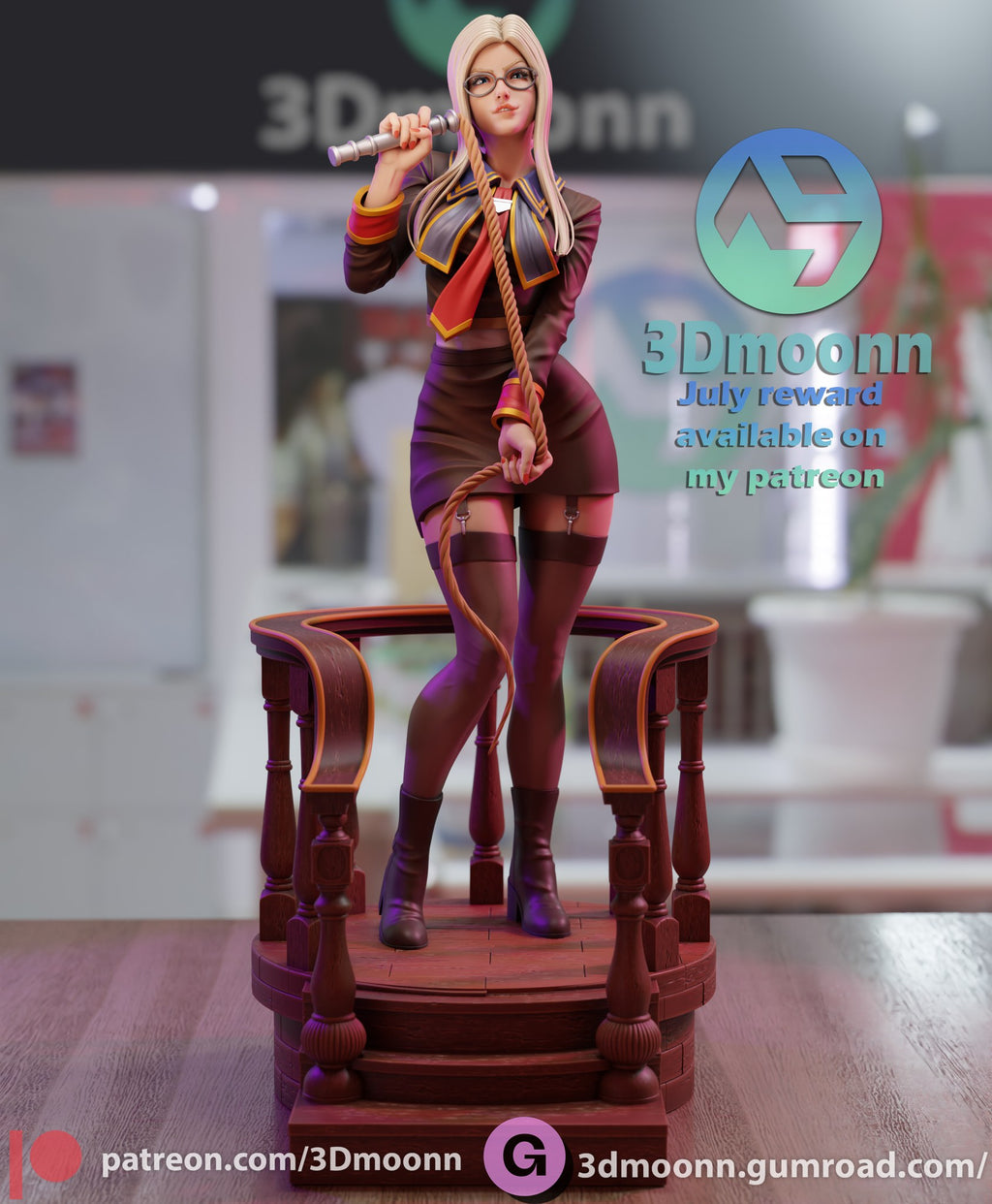 Quistis Trepe Final Fantasy resin figure by 3Dmoonn — studio preview