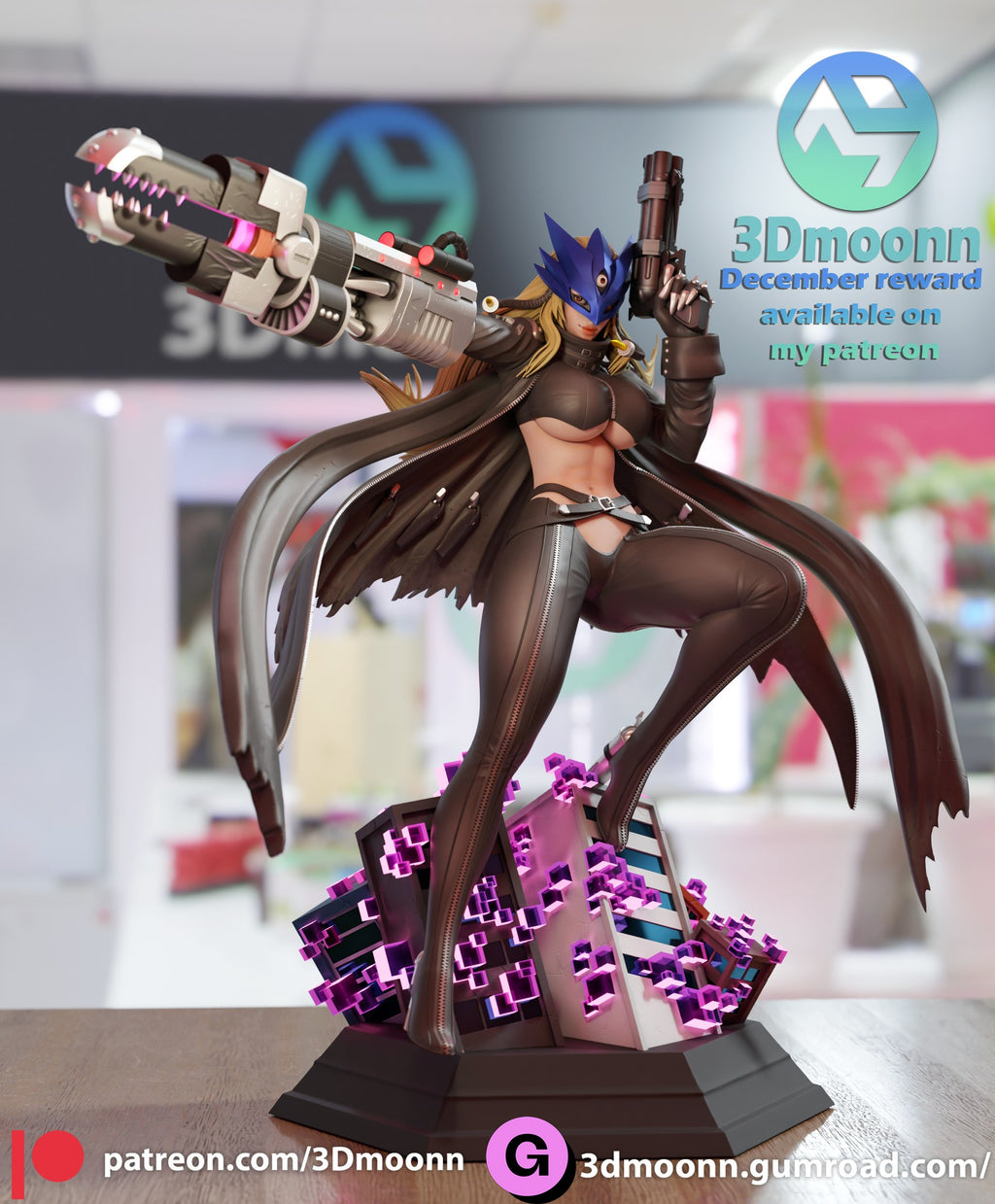 Beelstarmon Digimon Bust resin figure by 3Dmoonn — studio preview 2