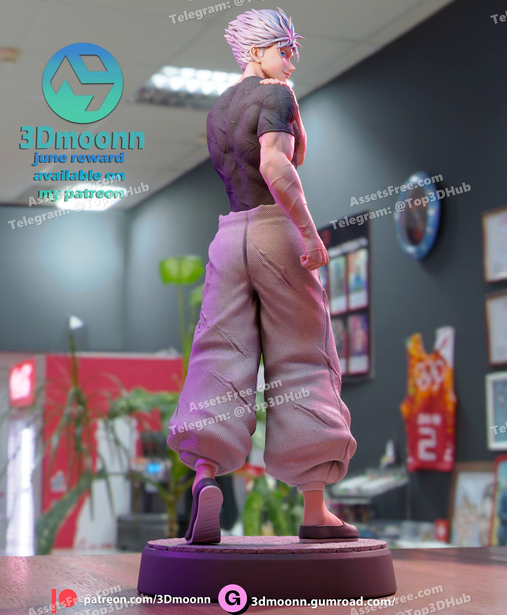 Gojo Jujutsu Kaisen resin figure by 3Dmoonn — studio preview