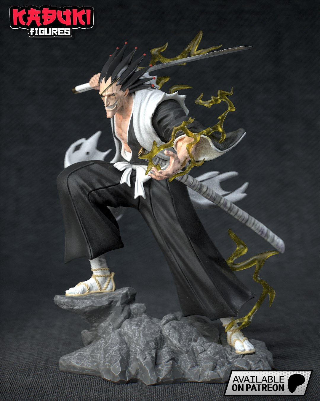 Kenpachi Zaraki (Bleach) resin figure by Tanuki Figures — studio render 2