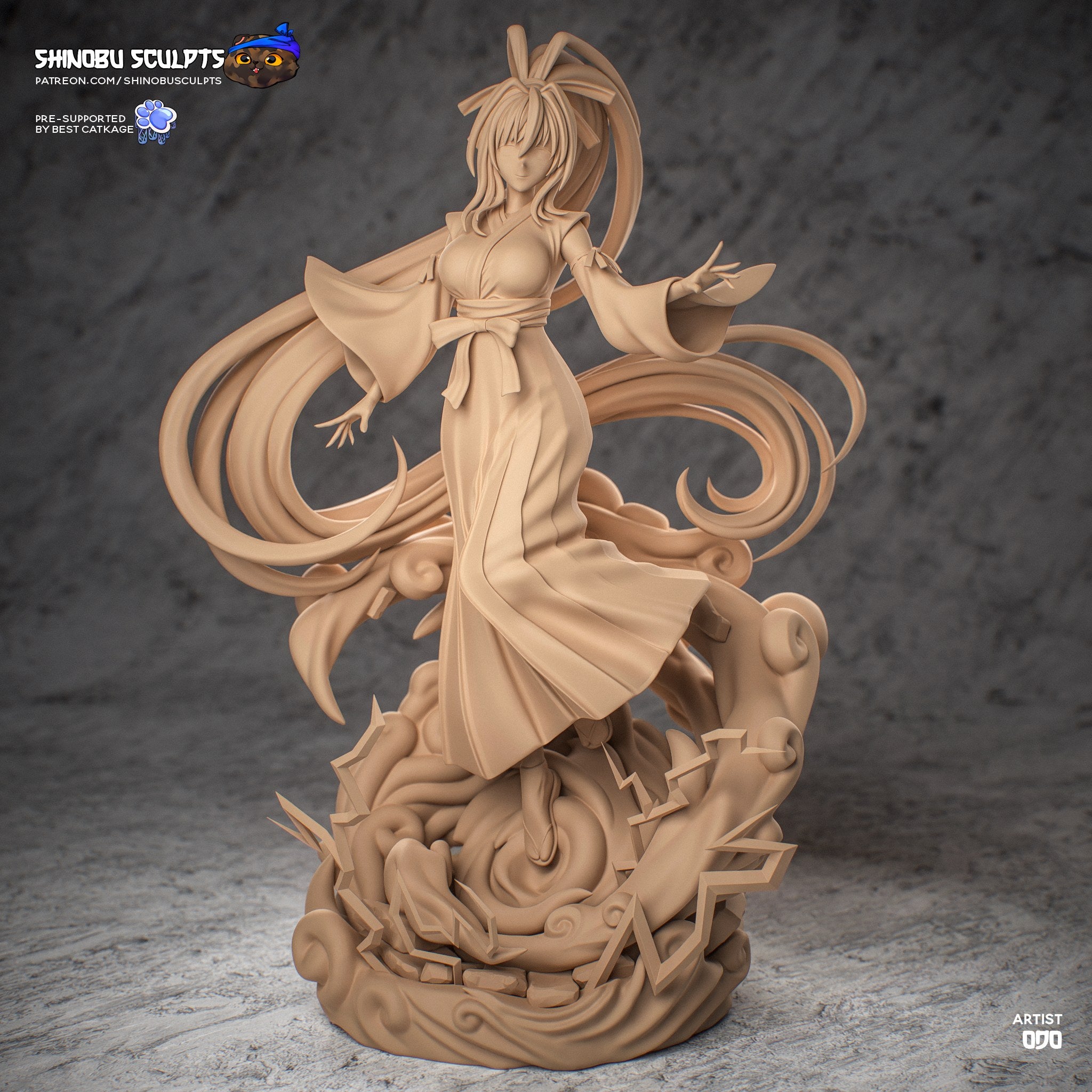 Akeno Himejima (High School DxD) resin figure by Shinobu Sculpts — studio render 5