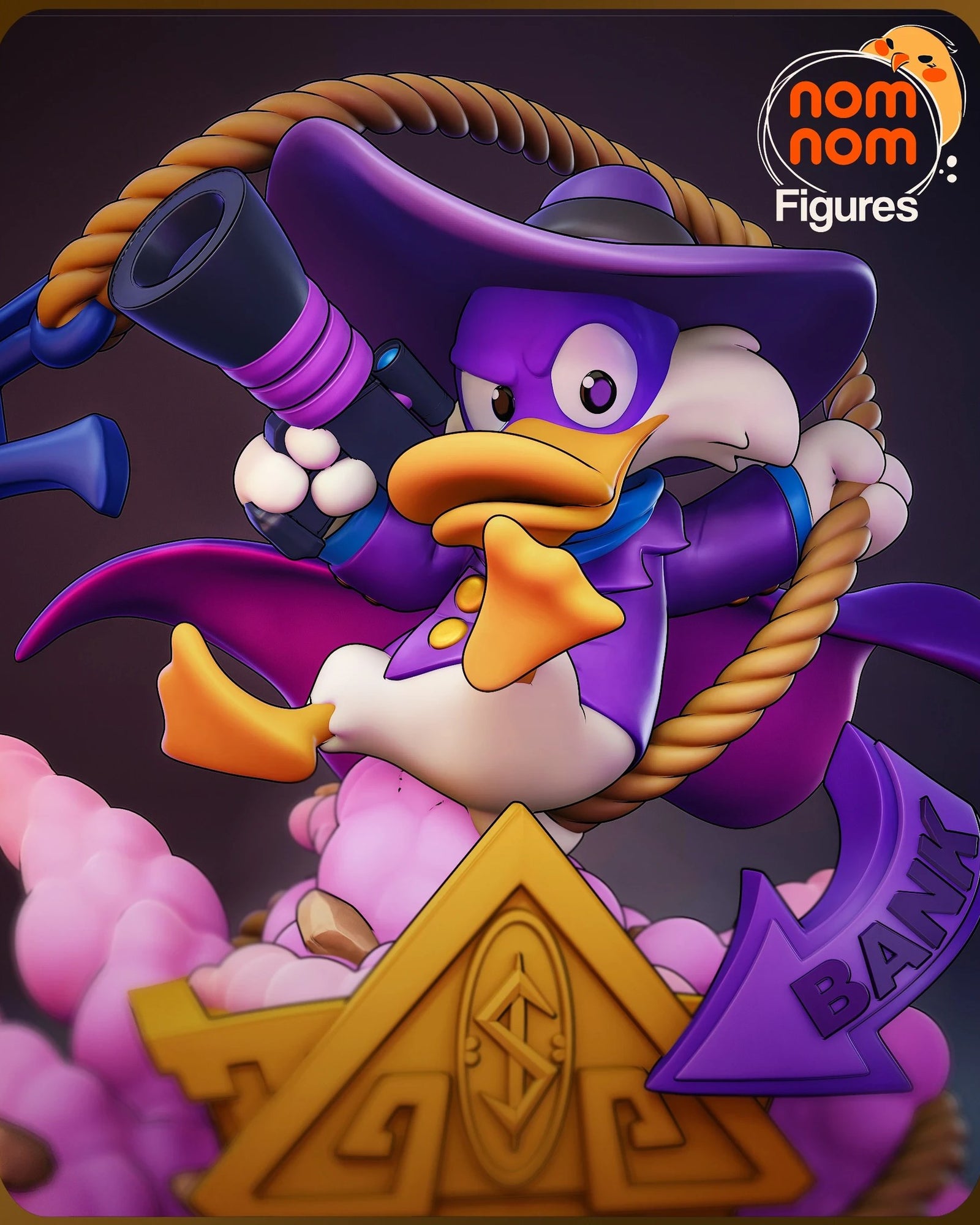 Darkwing Duck Chibi resin figure by NomNom Figures — studio preview 2
