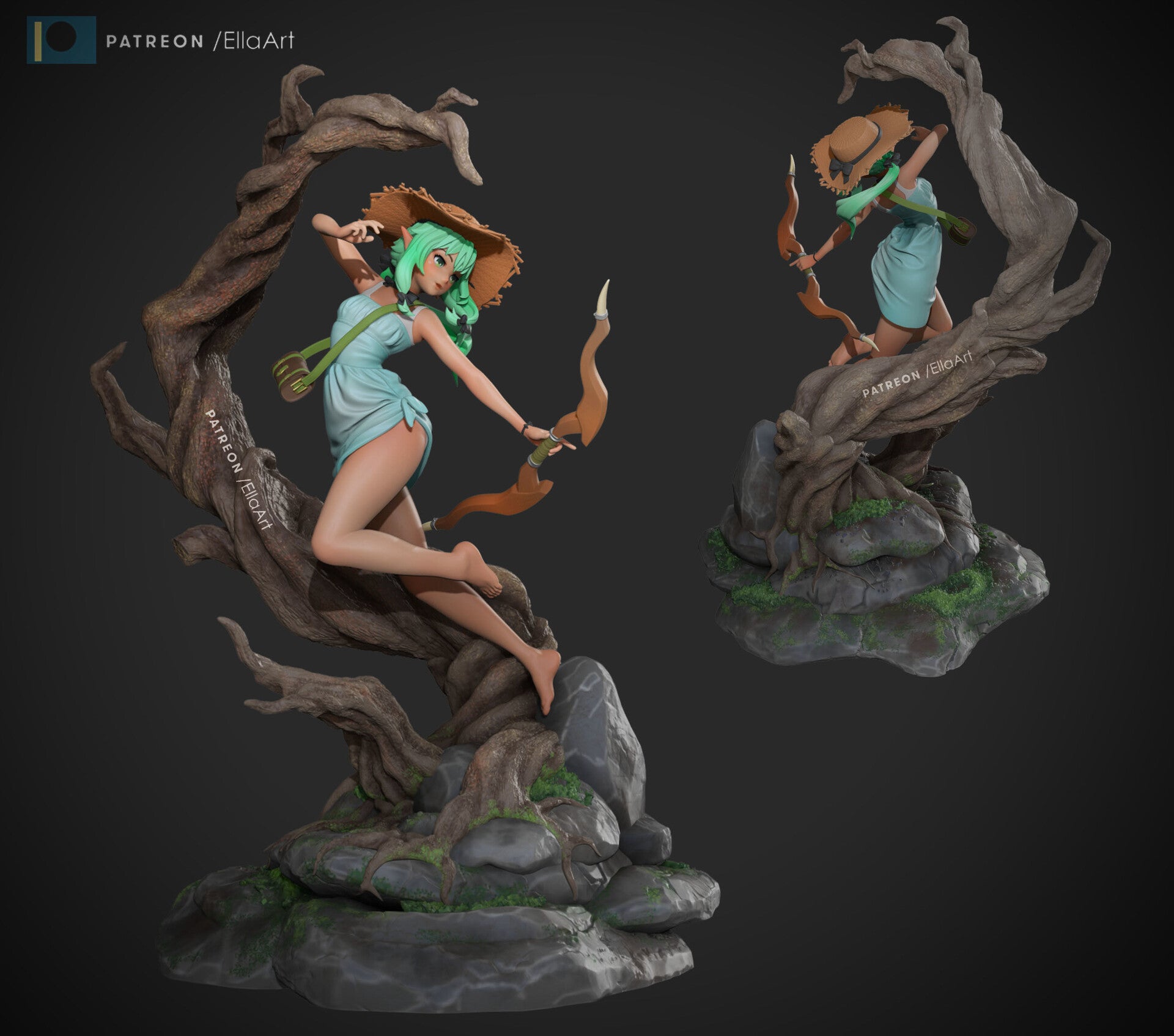 High-Elf Archer — studio render 2