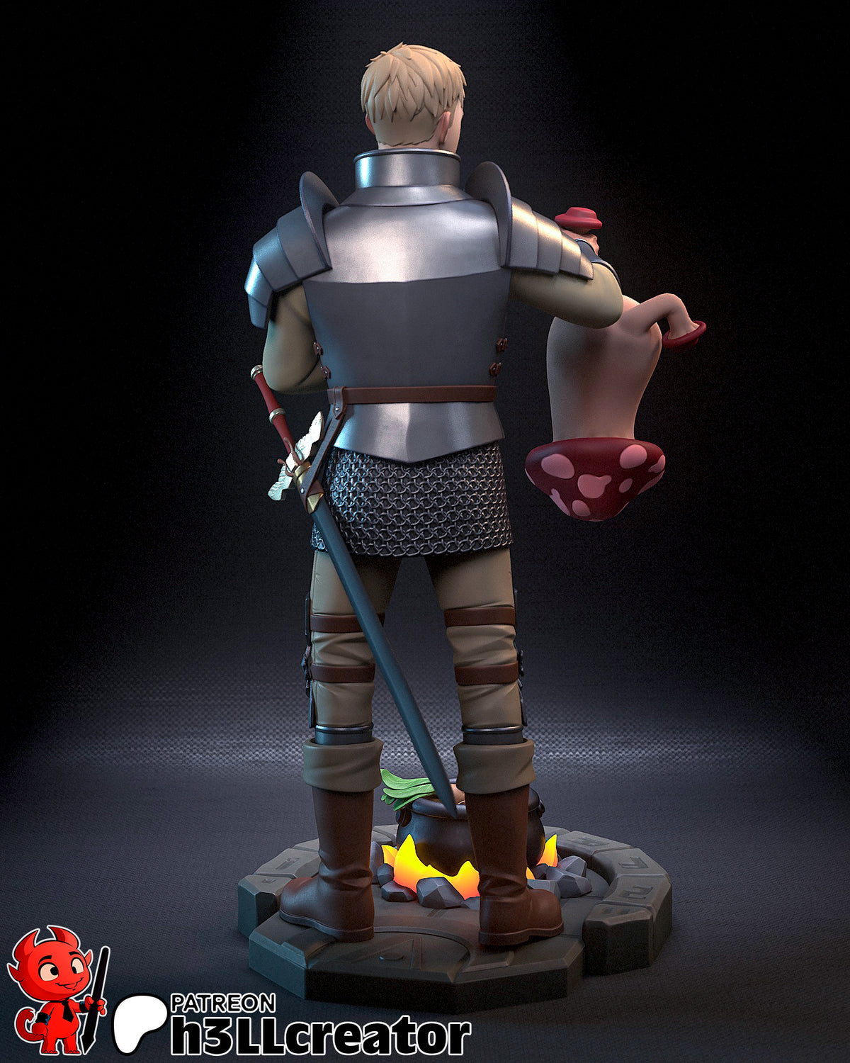 Laios Touden (Delicious in Dungeon) resin figure by h3LLcreator — studio render 6