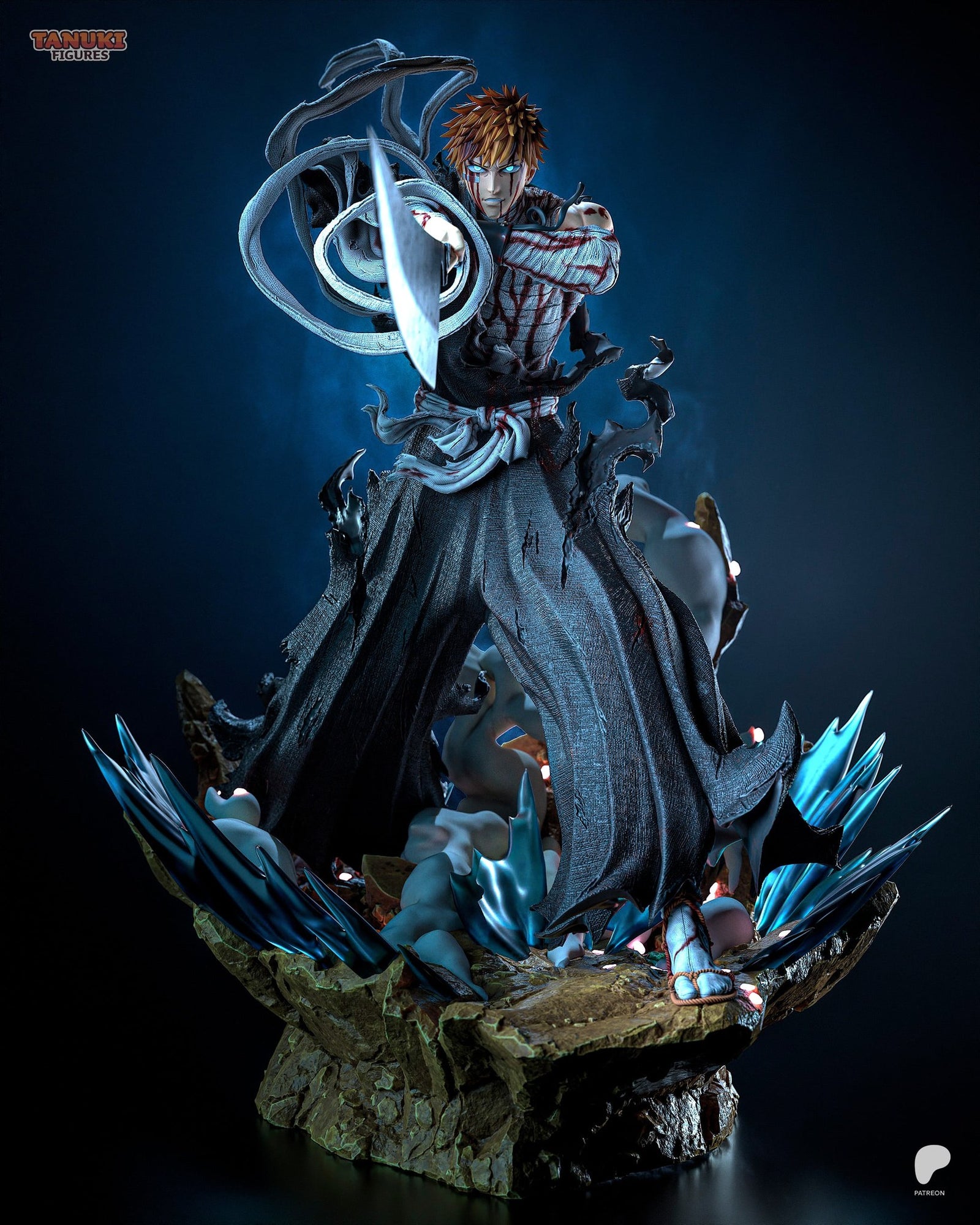 Ichigo Kurosaki (Bleach) resin figure by Tanuki Figures — studio render 1