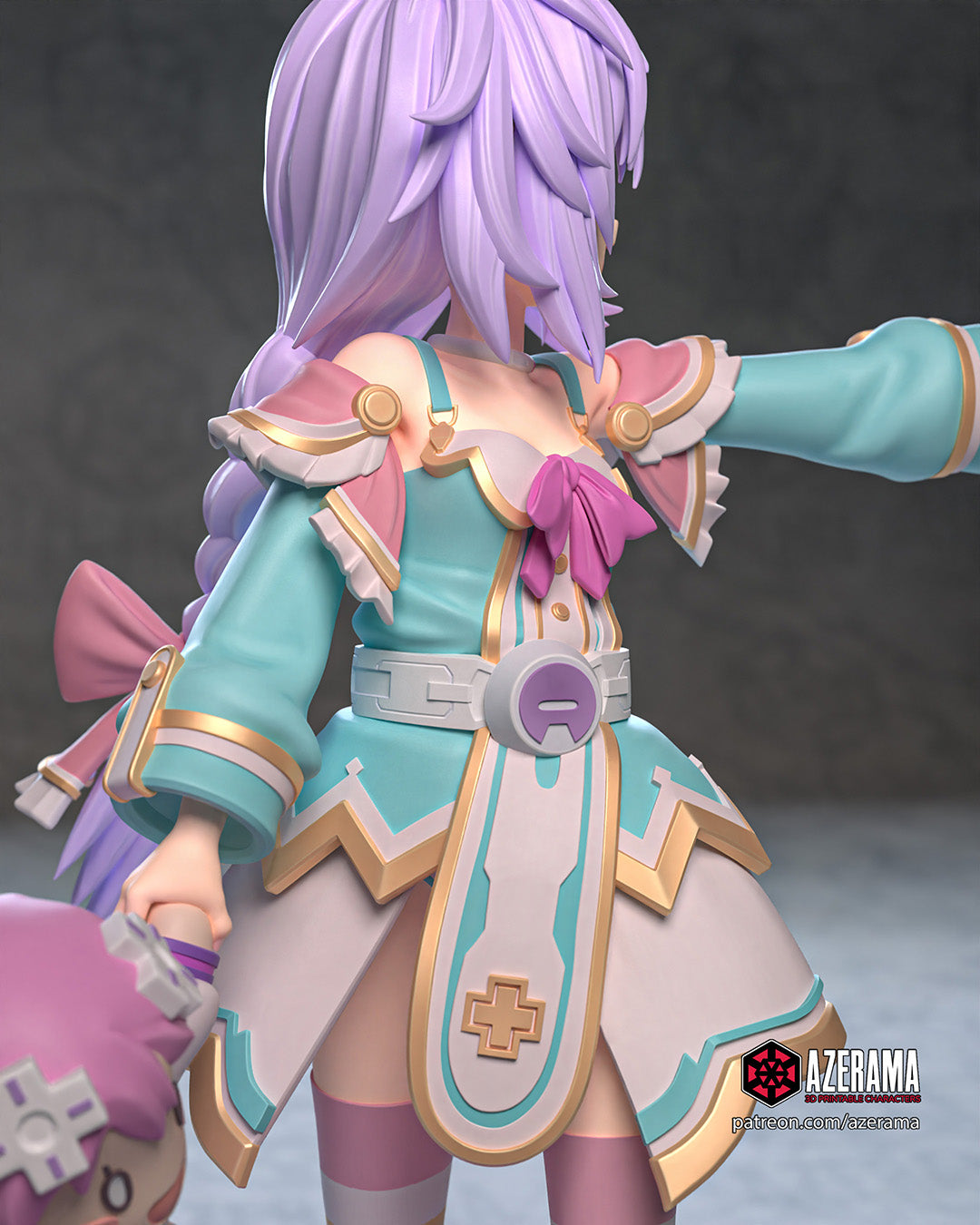 Plutia (Hyperdimension Neptunia) resin figure by Azerama — studio render 2