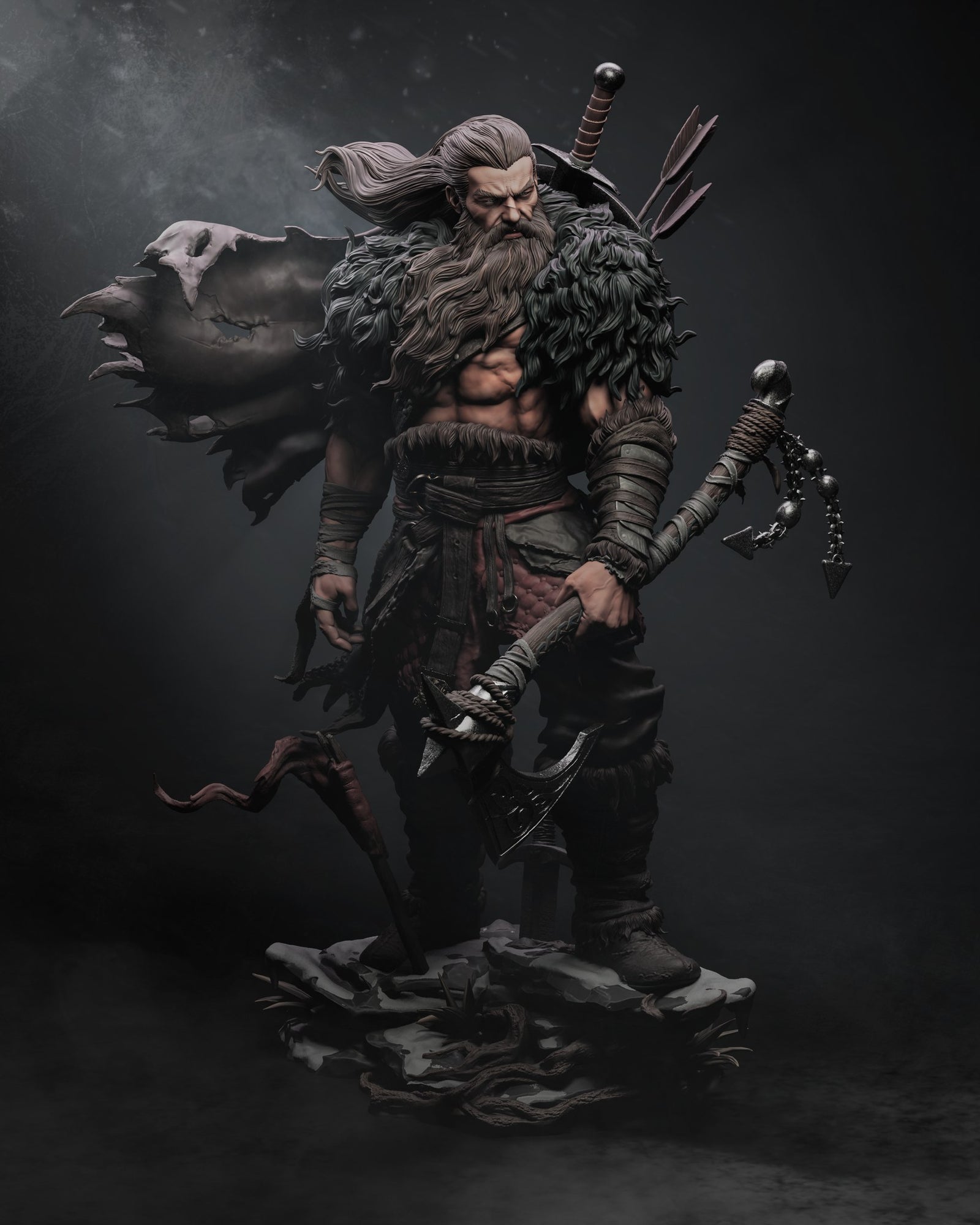 North Warrior _Original Characters resin figure by CA 3D Studios — studio preview 1