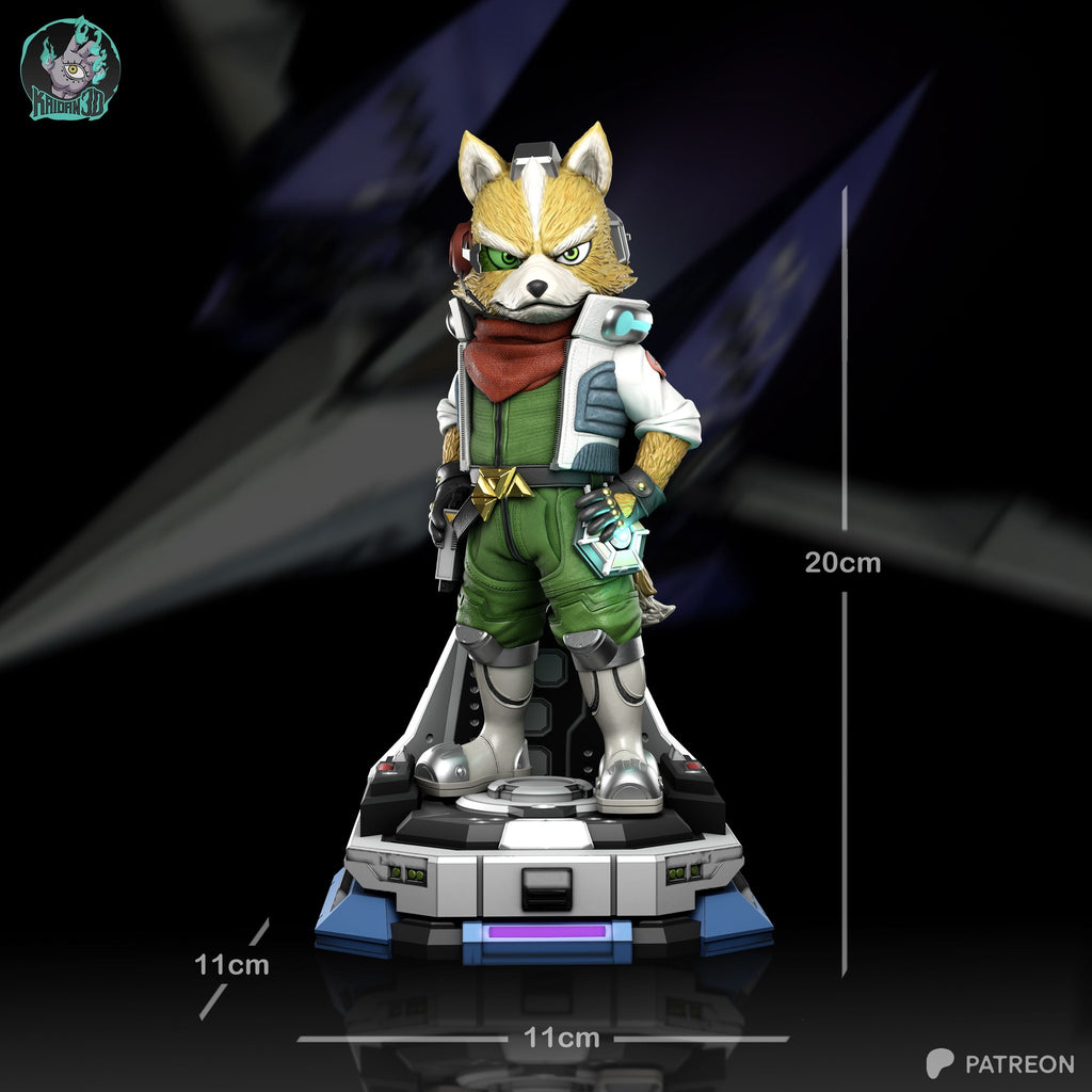 Fox McCloud (Star Fox) resin figure by Kaidan 3D — studio render 4