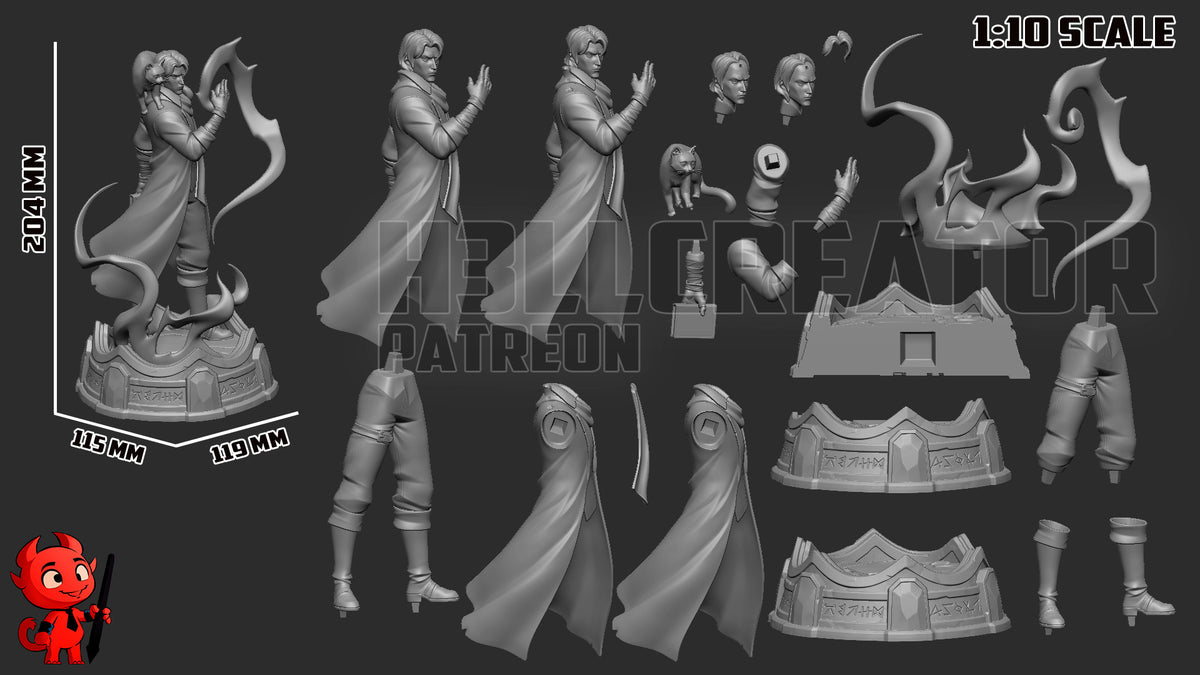 Caleb Widogast (Critical Role) resin figure by h3LLcreator — studio render 10
