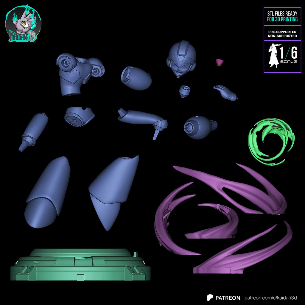 Megaman X (Megaman X) resin figure by Kaidan 3D — studio render 8