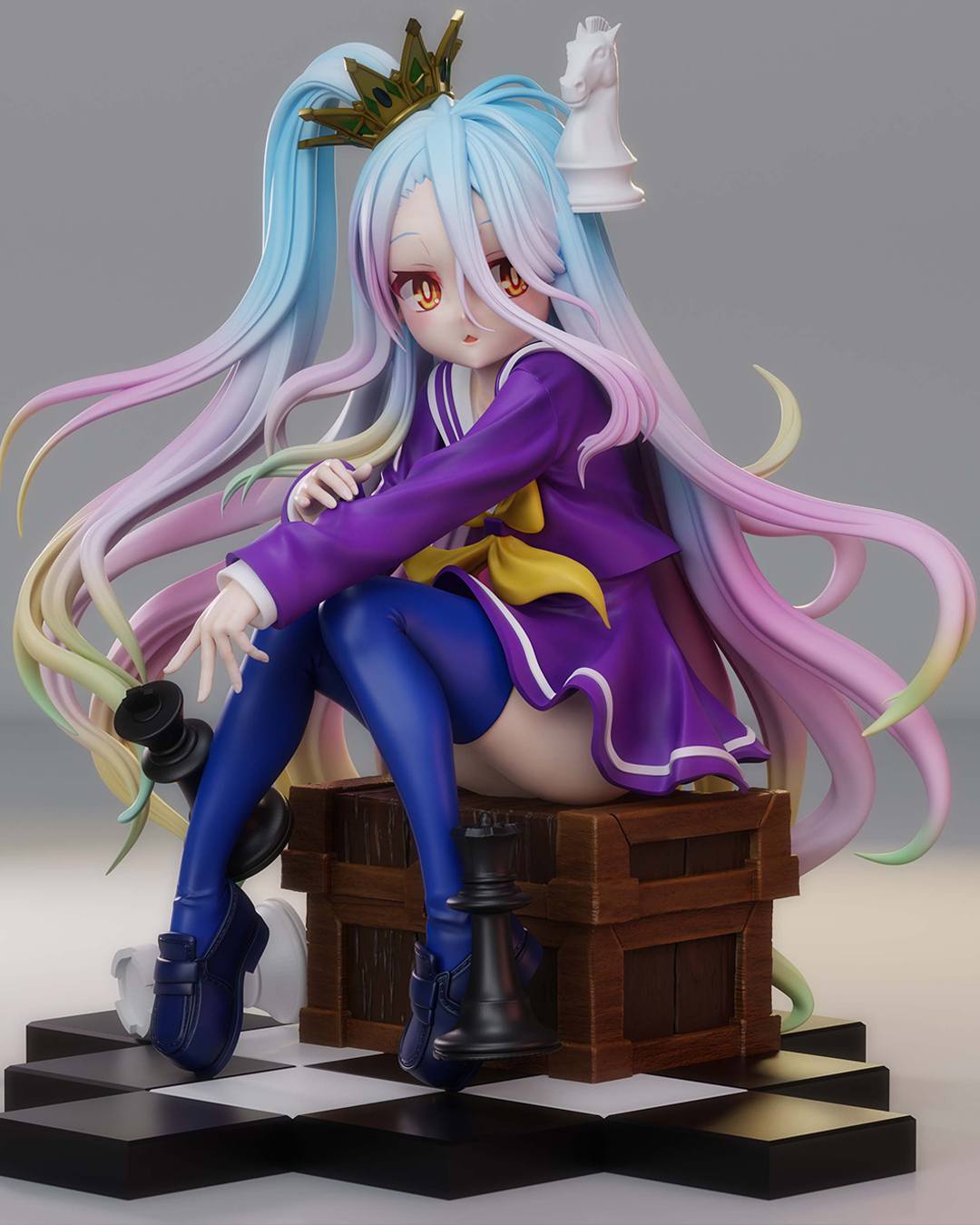 Shiro (No Game No Life) resin figure by Tenshi Figures — studio render 1