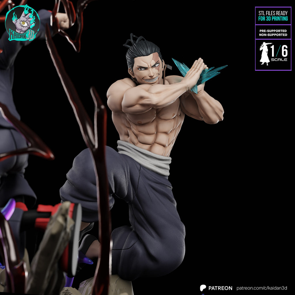 Yuji Todo and Mahito (Jujutsu Kaisen) resin figure by Kaidan 3D — studio render 4