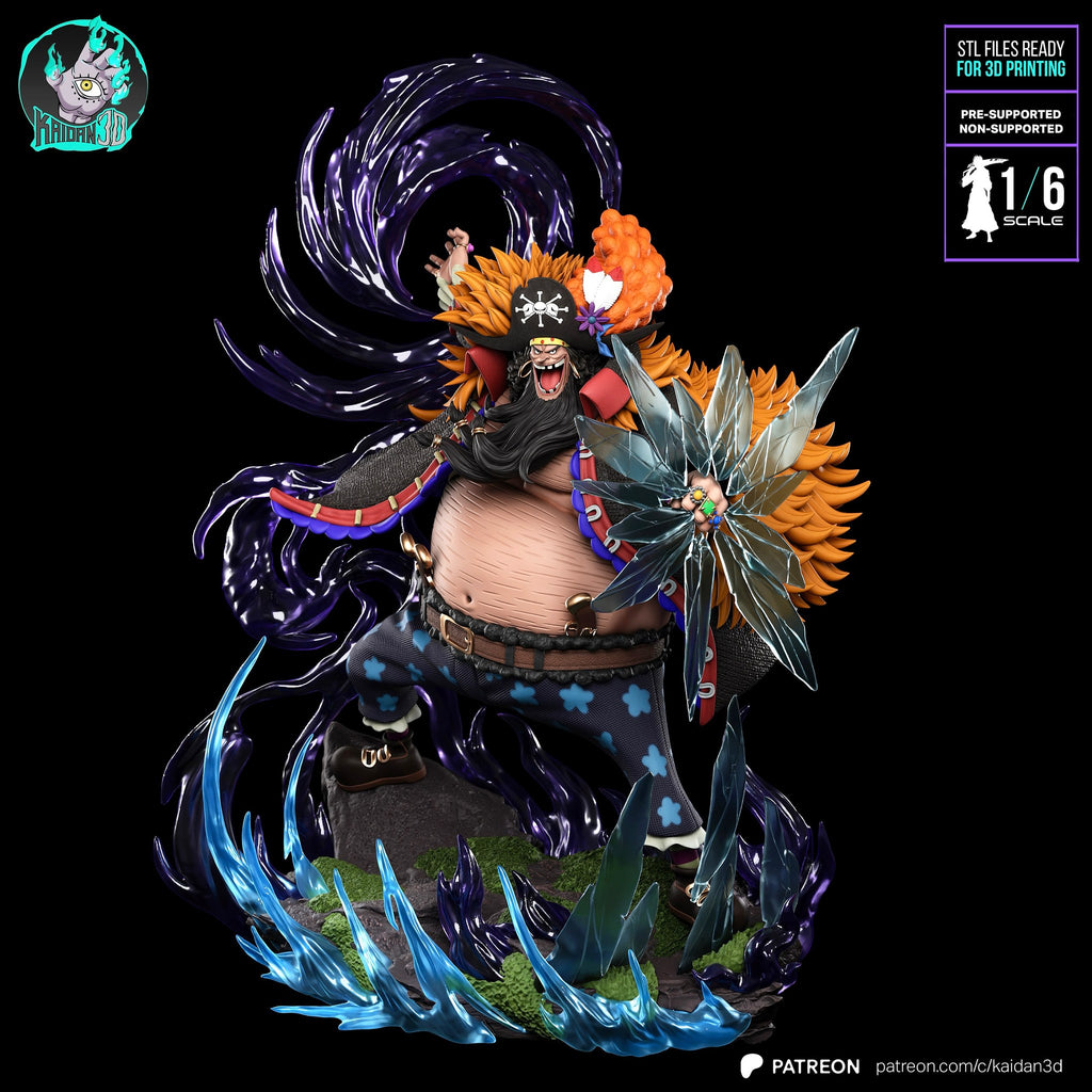 Blackbeard (One Piece) resin figure by Kaidan 3D — studio render 2