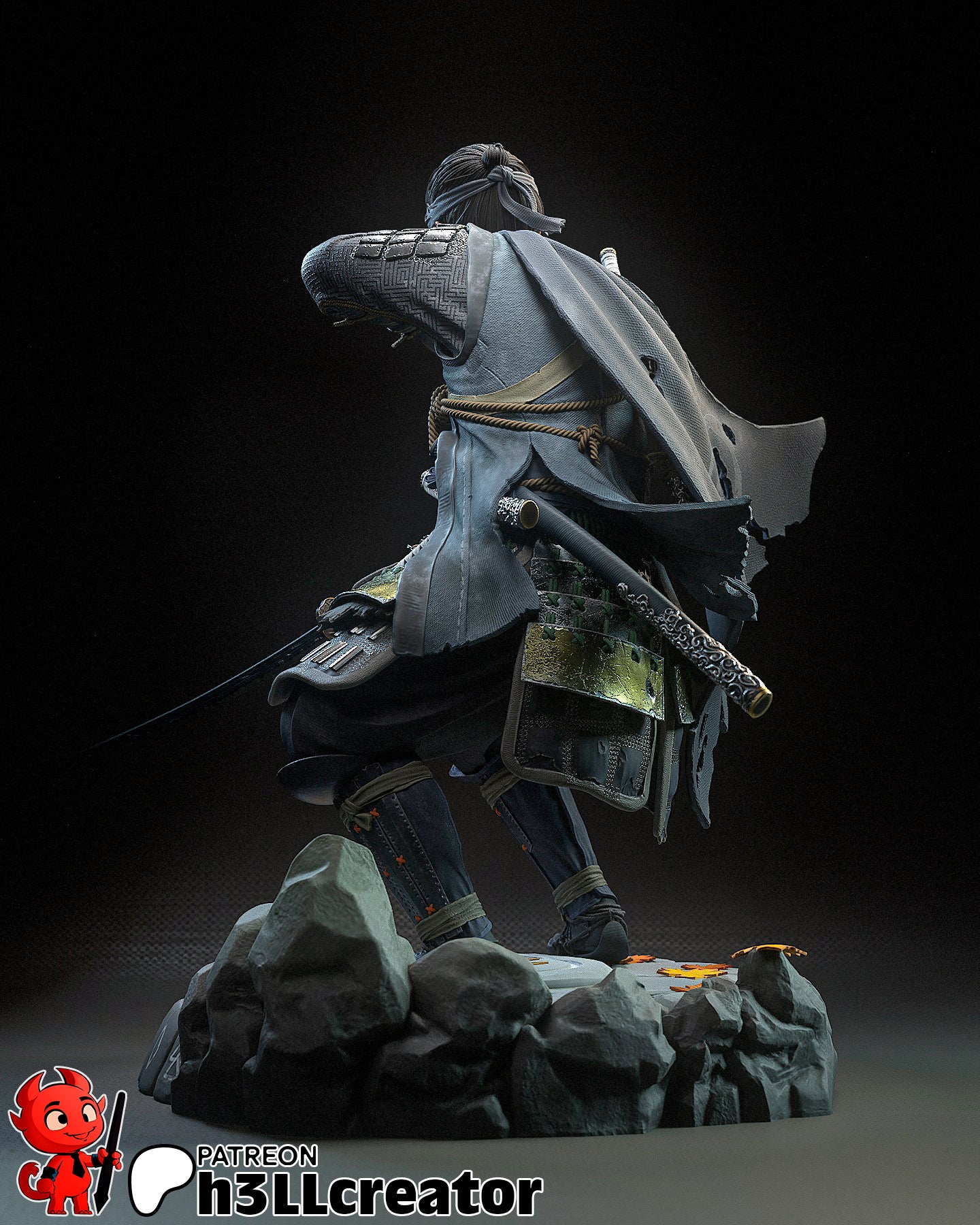 Jin Sakai (Ghost of Tsushima) resin figure by h3LLcreator — studio render 8