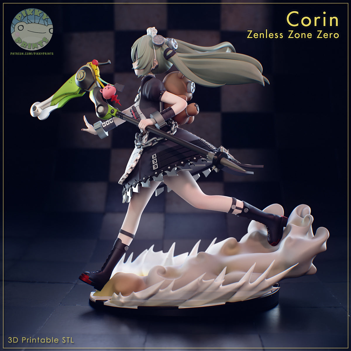 Corin Wickes (Zenless Zone Zero) resin figure by PikkyPrints — studio render 4