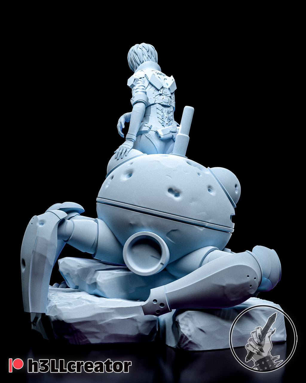 Motoko Kusanagi (Ghost in the Shell) resin figure by h3LLcreator — studio render 6